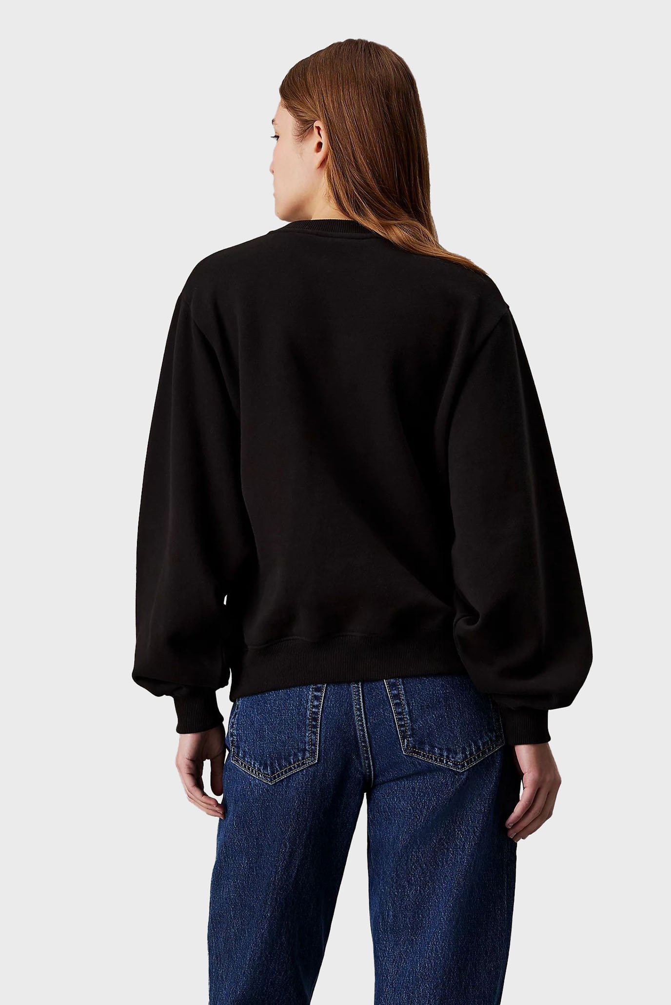 Женский черный свитшот CHENILLE MONOLOGO CREWNECK 3