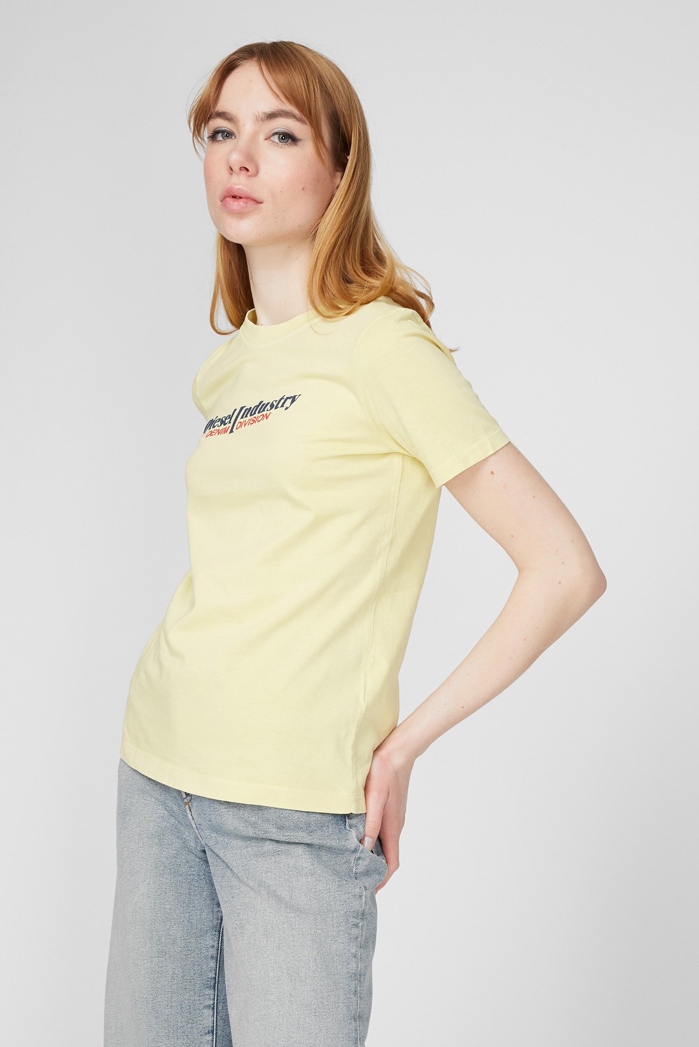 Женская желтая футболка T-REG-IND 3