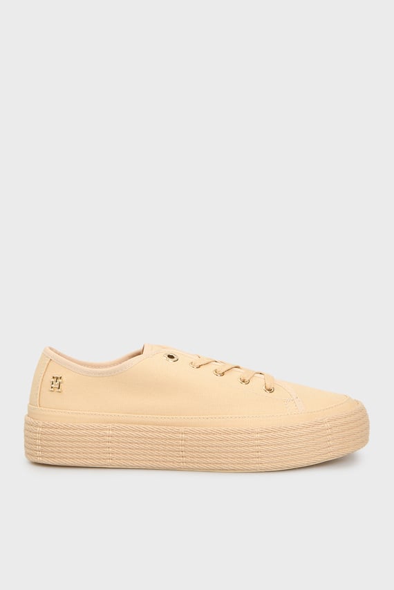 Женские бежевые кеды ESPADRILLE