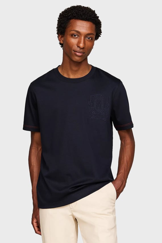 Мужская темно-синяя футболка HERALDIC CREST TEE Tommy Hilfiger