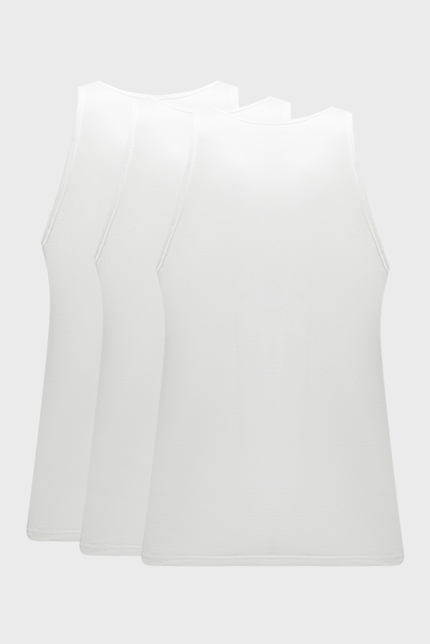 Мужская белая майка (3 шт) 7