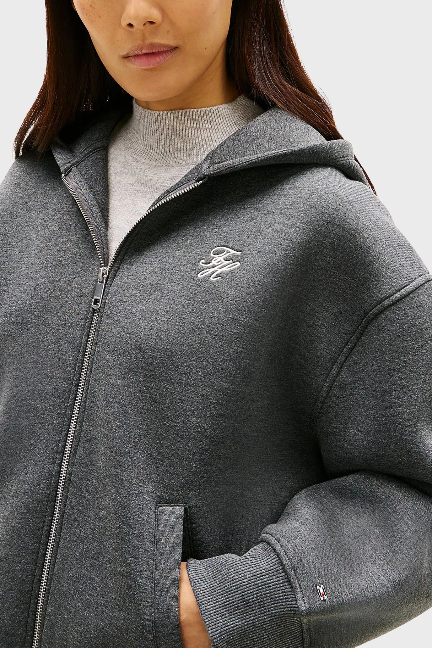 Реглан TH SCRIPT INTERLOCK ZIP HOODIE 4