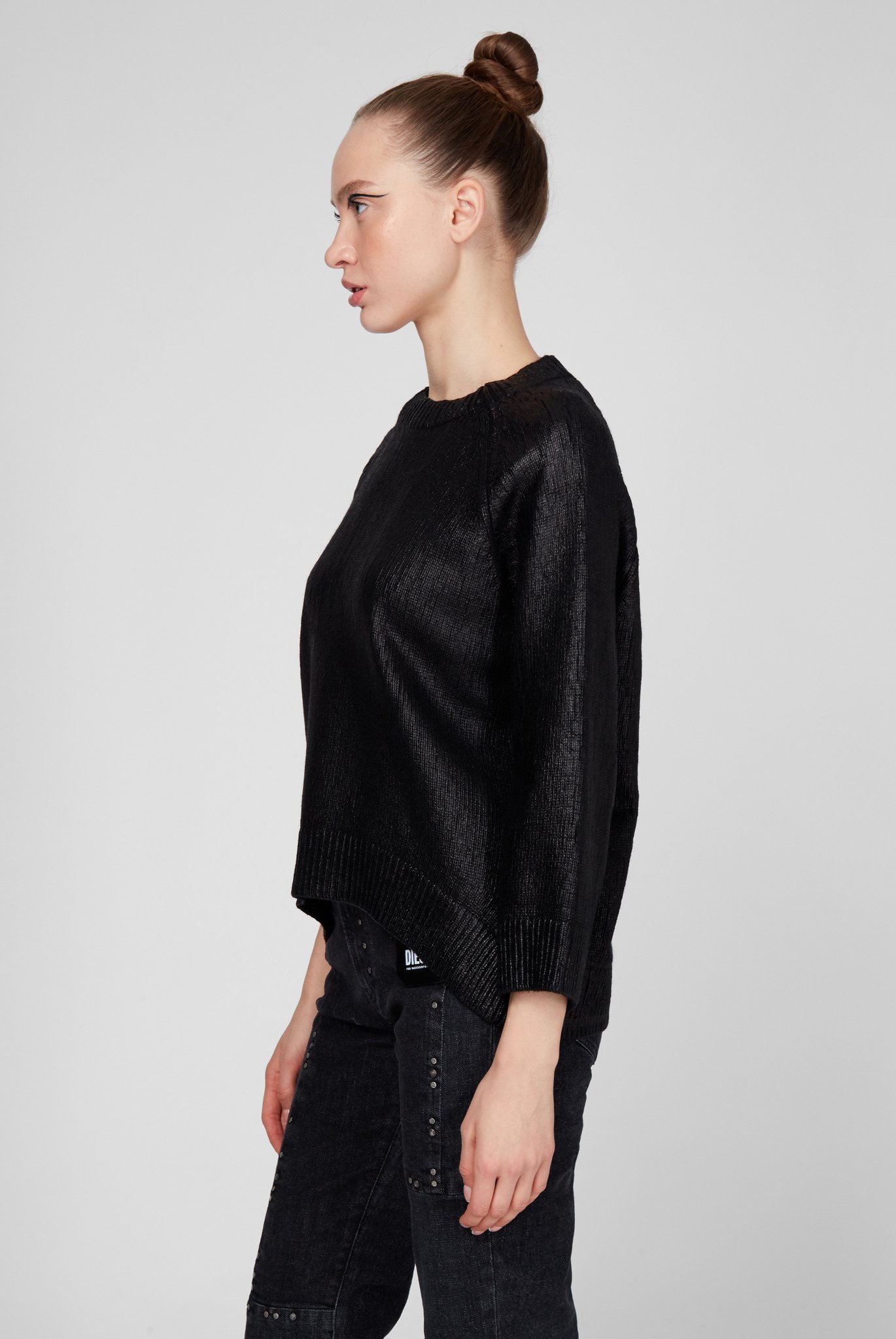 Женский черный свитшот M-NADYA 3