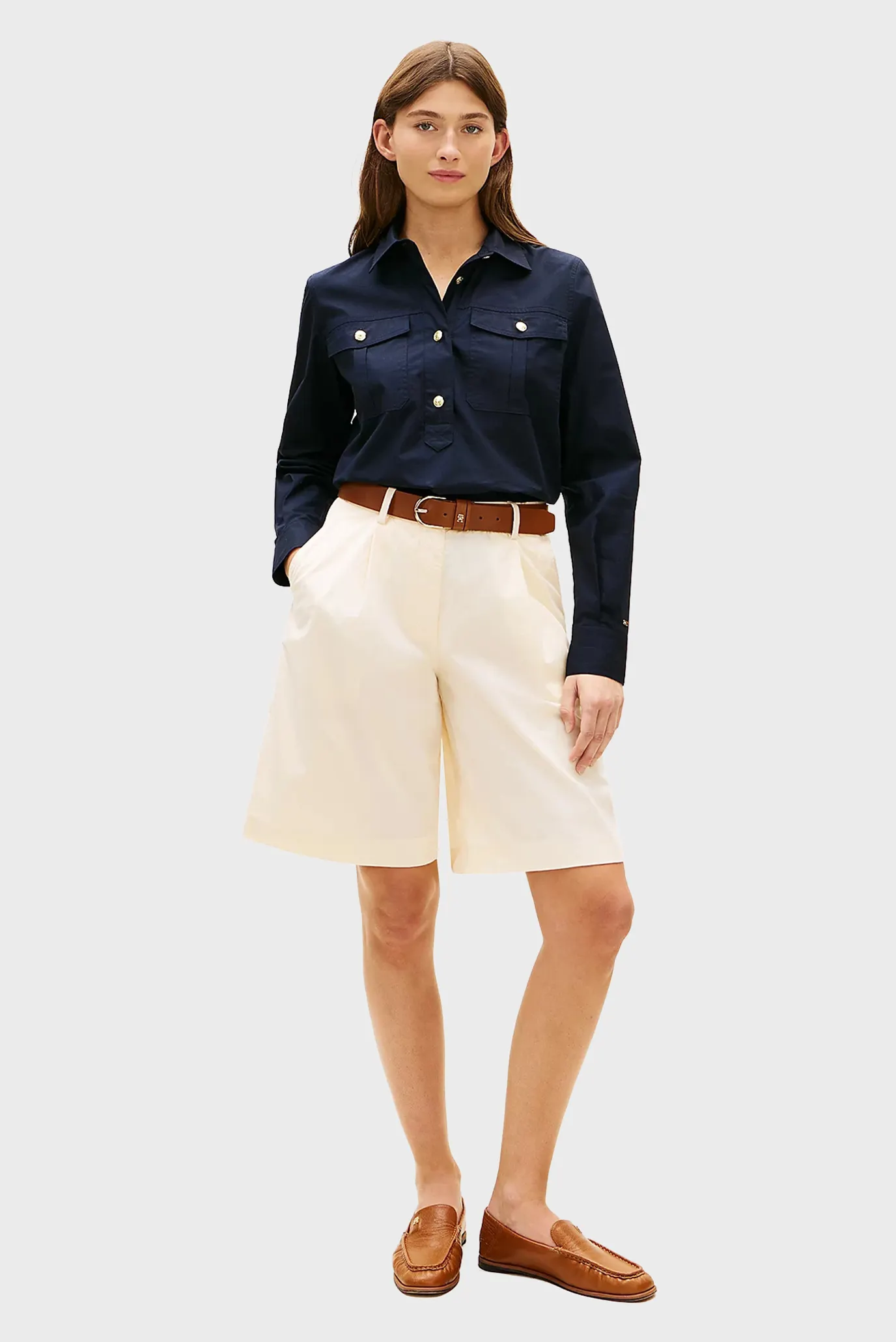 Шорты WASHED COTTON PLEATED SHORT 2