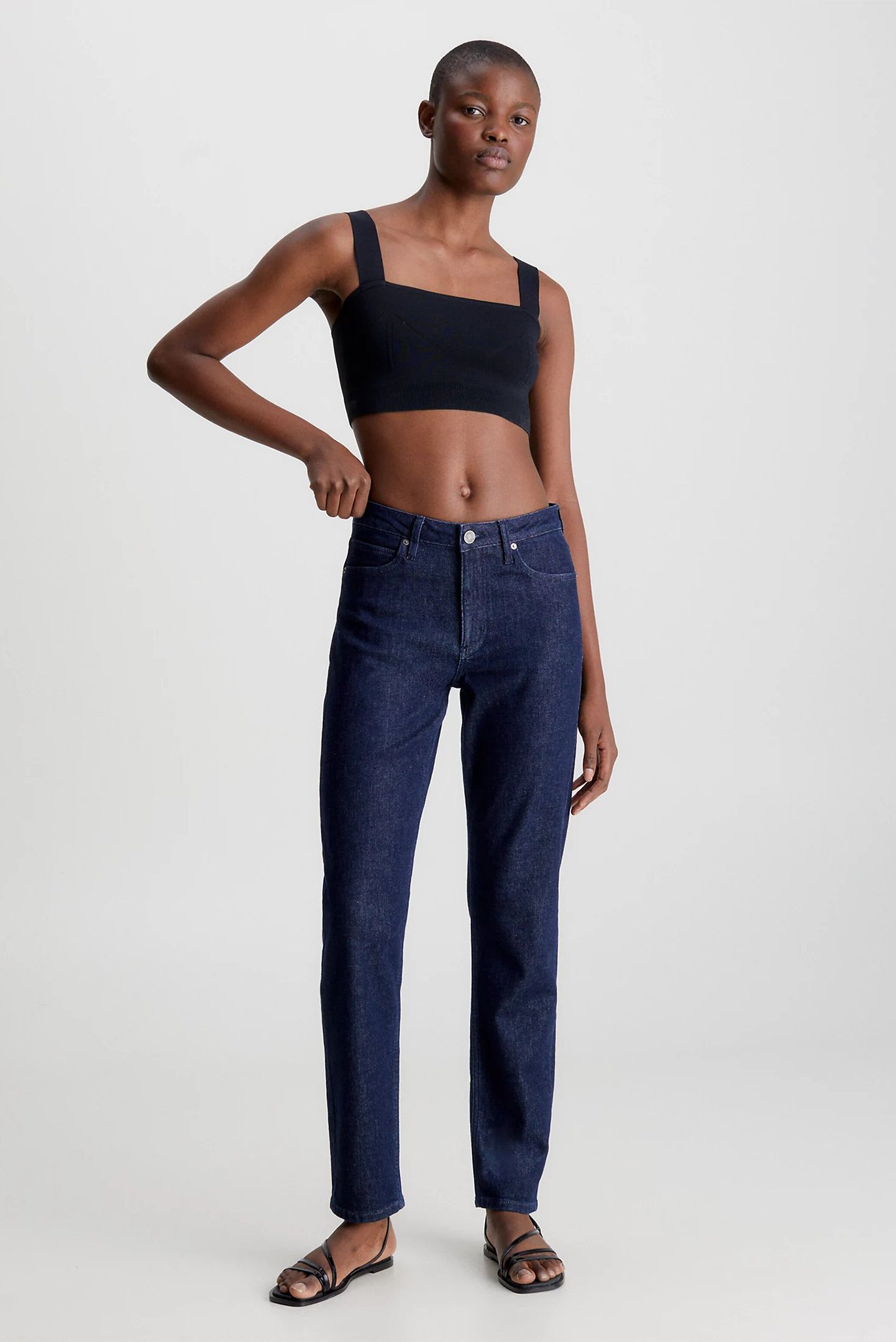 Женские темно-синие джинсы MID RISE SLIM - RINSECalvin Klein Женские темно-синие джинсы MID RISE SLIM - RINSE 7