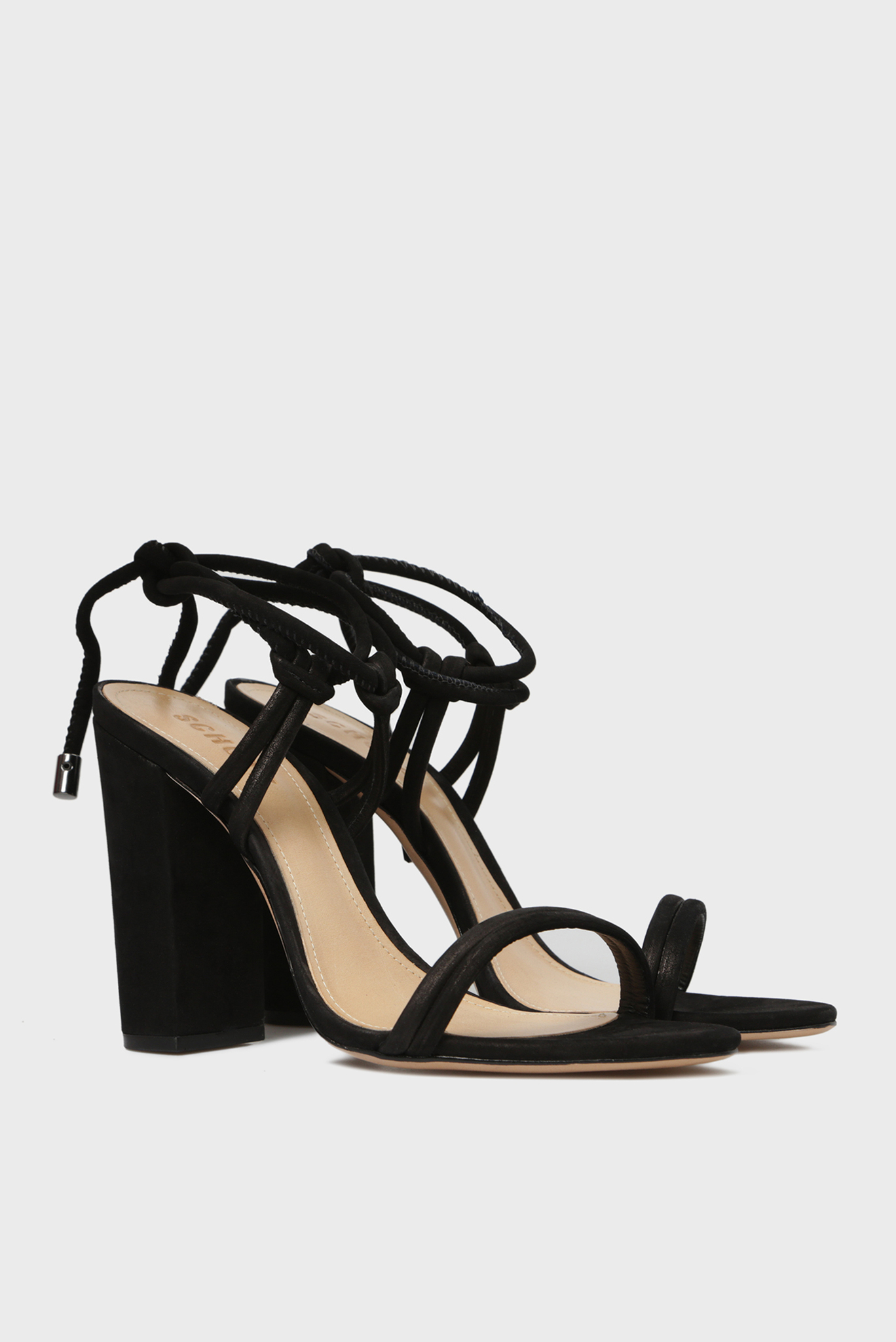 Женские черные кожаные босоножки 3