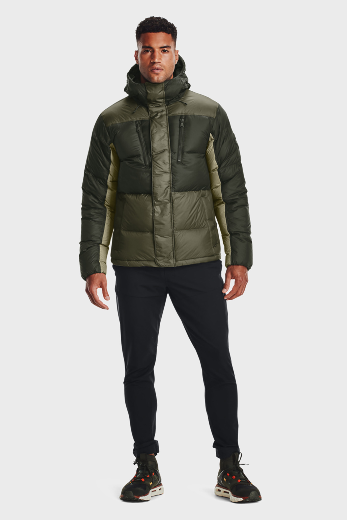 Мужской зеленый пуховик UA CGI Down Blocked Jkt 8