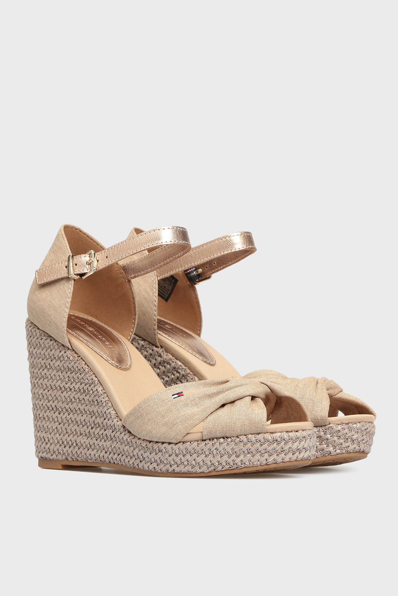 Женские бежевые босоножки ICONIC ELENA METALLIC CANVAS 8