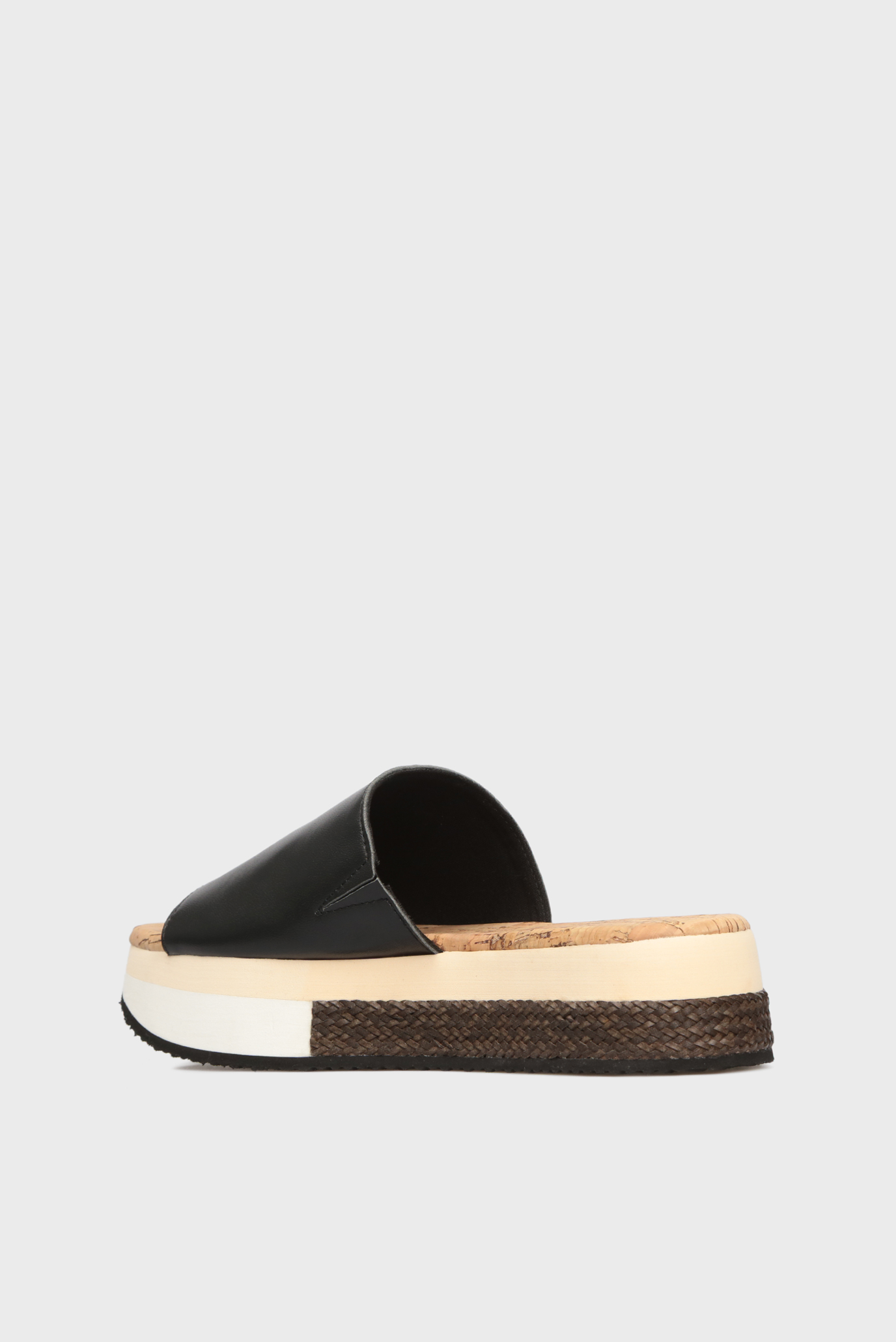 Женские черные кожаные слайдеры SANT ANA 8