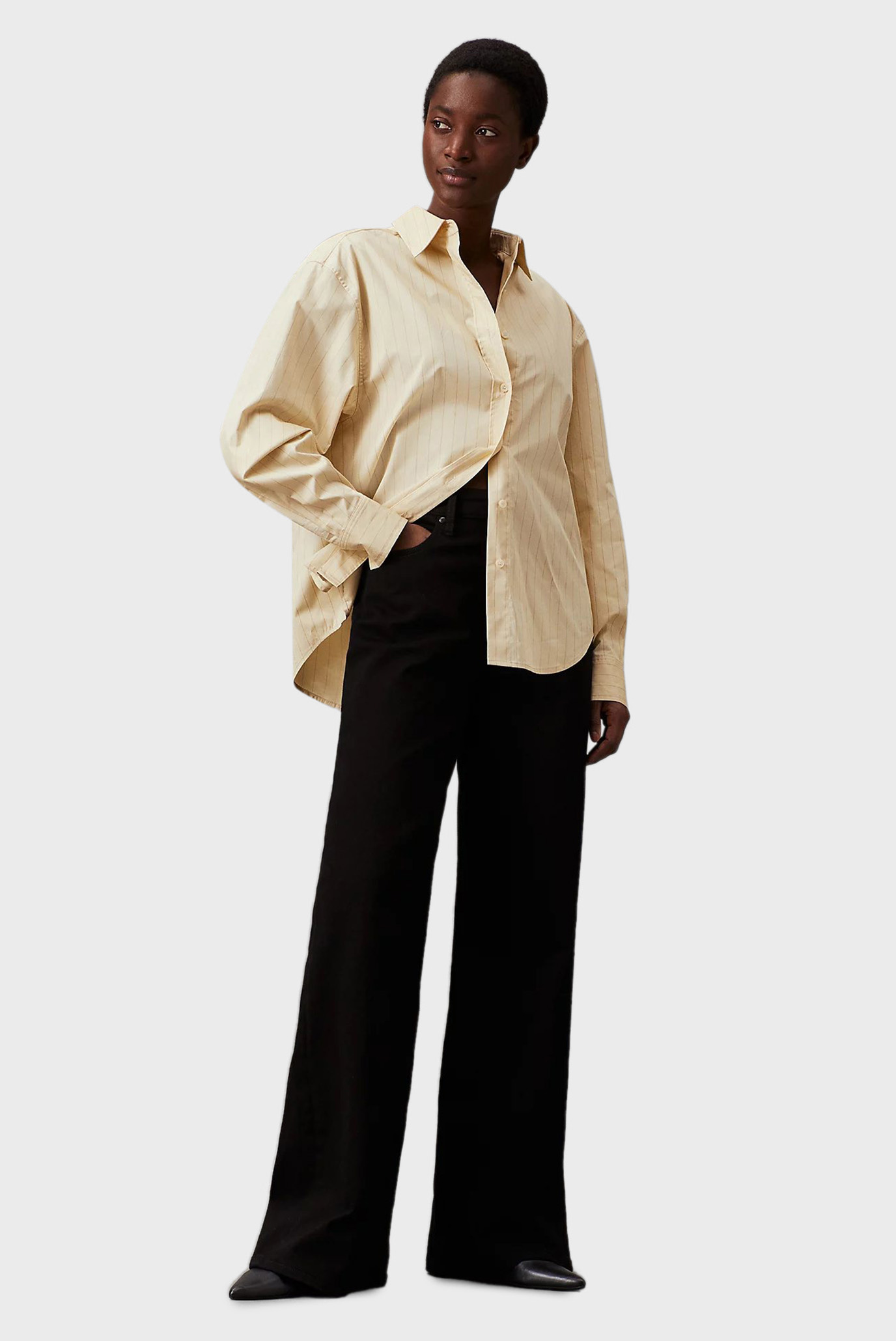 Женские черные джинсы HIGH RISE WIDE INFINITE BLACK 2