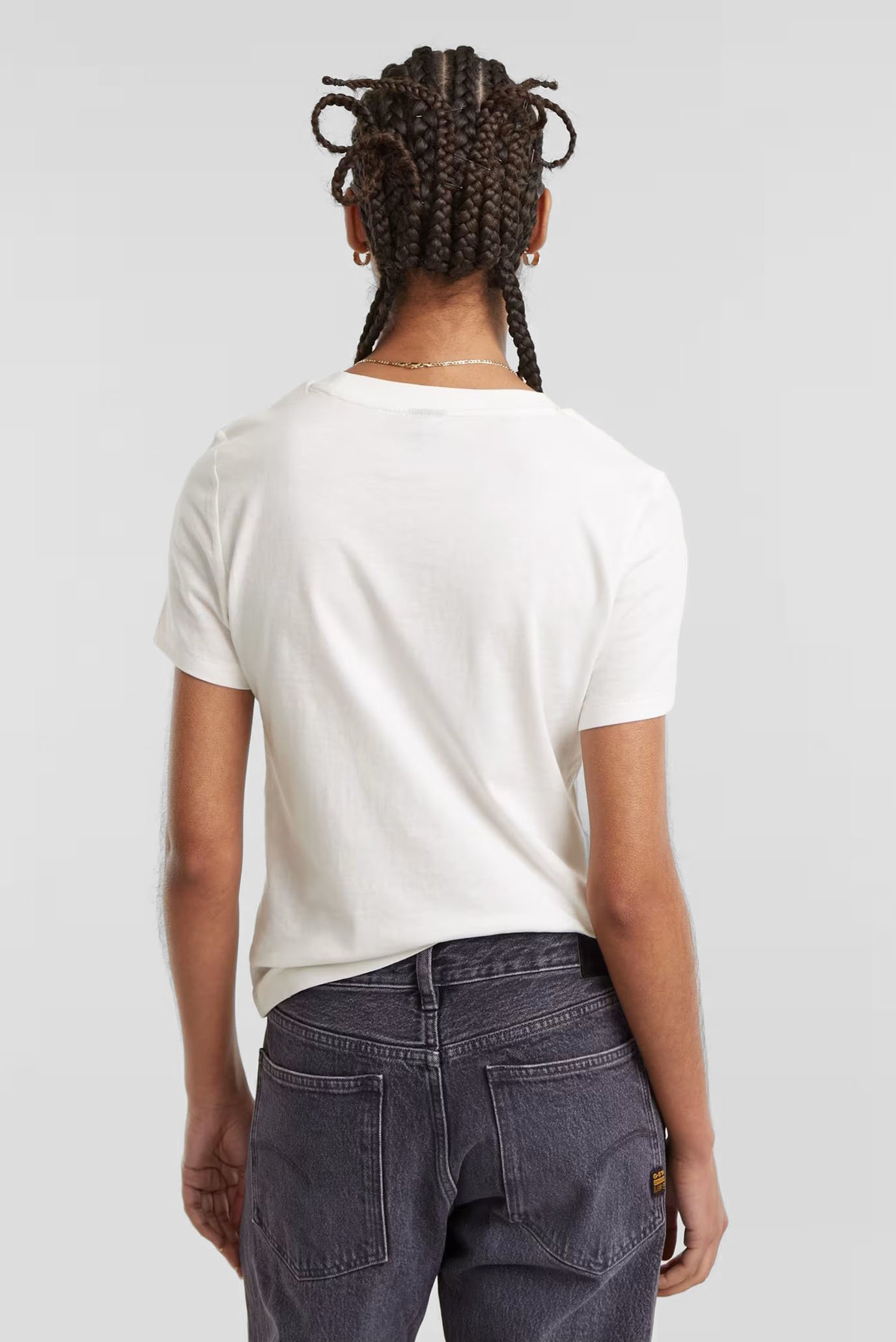 Женская белая футболка Faux embro logo r t wmn 3