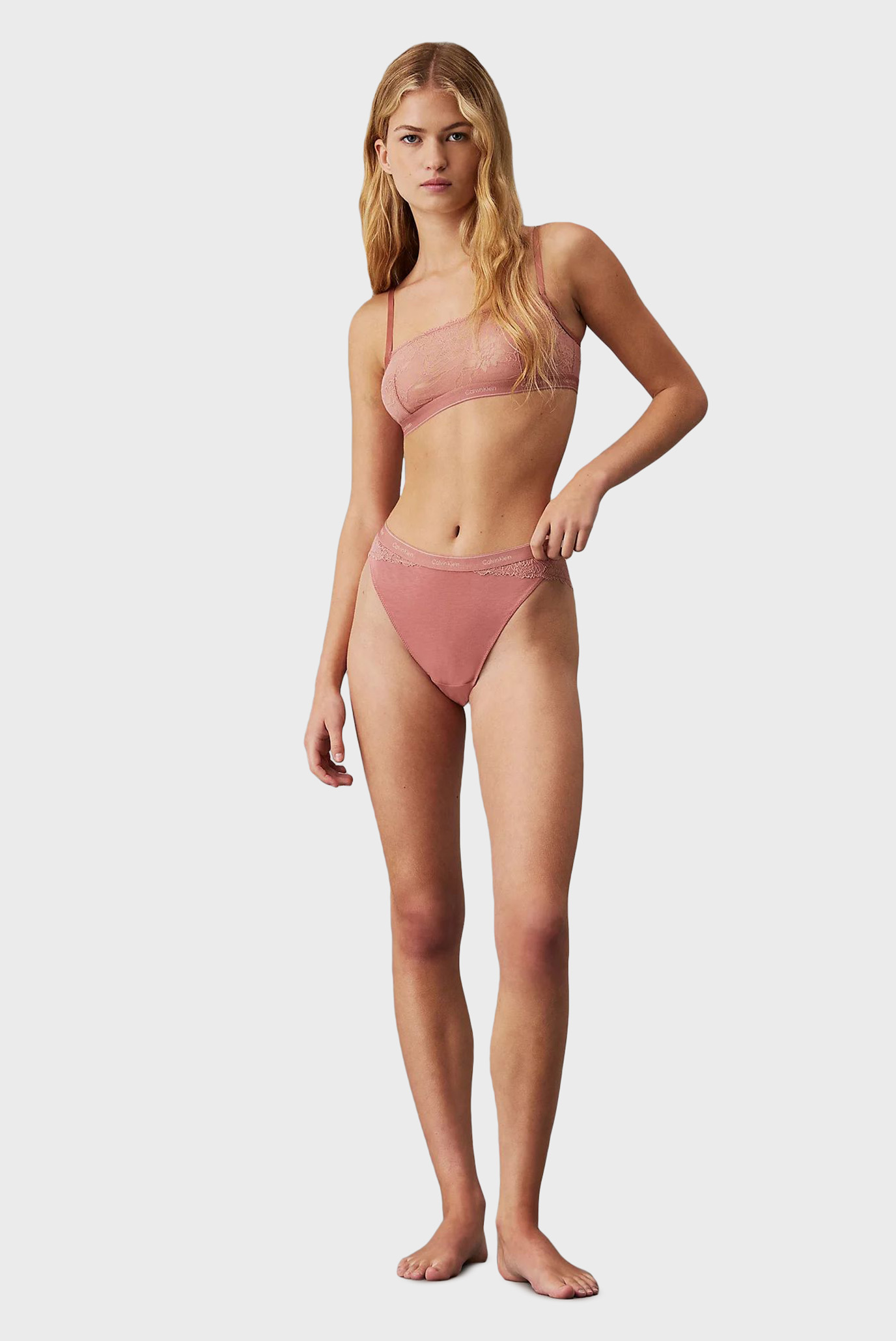 Женские розовые трусики TANGA 2