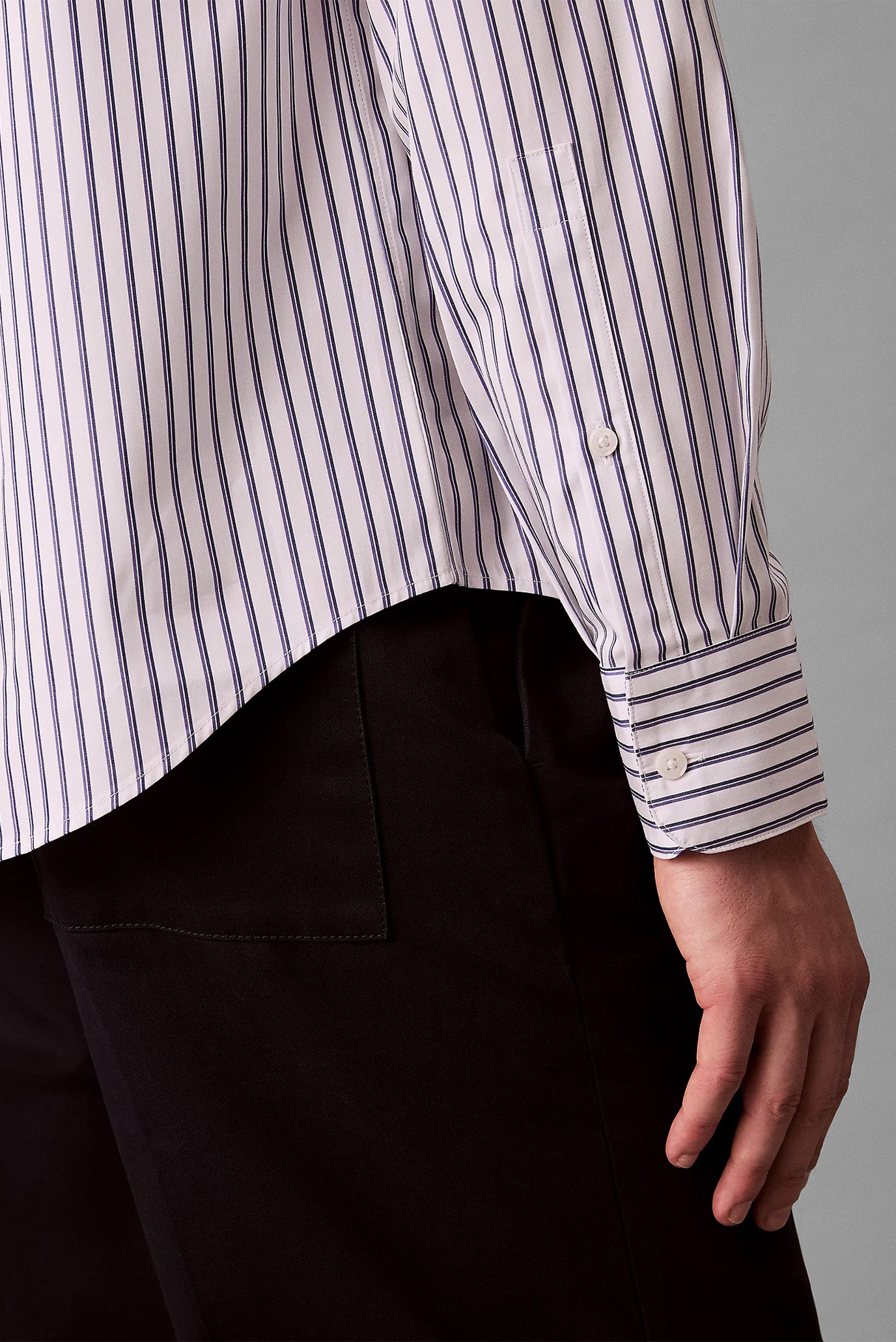 Рубашка LS THIN DBL STRIPE COTTON EASY S 4