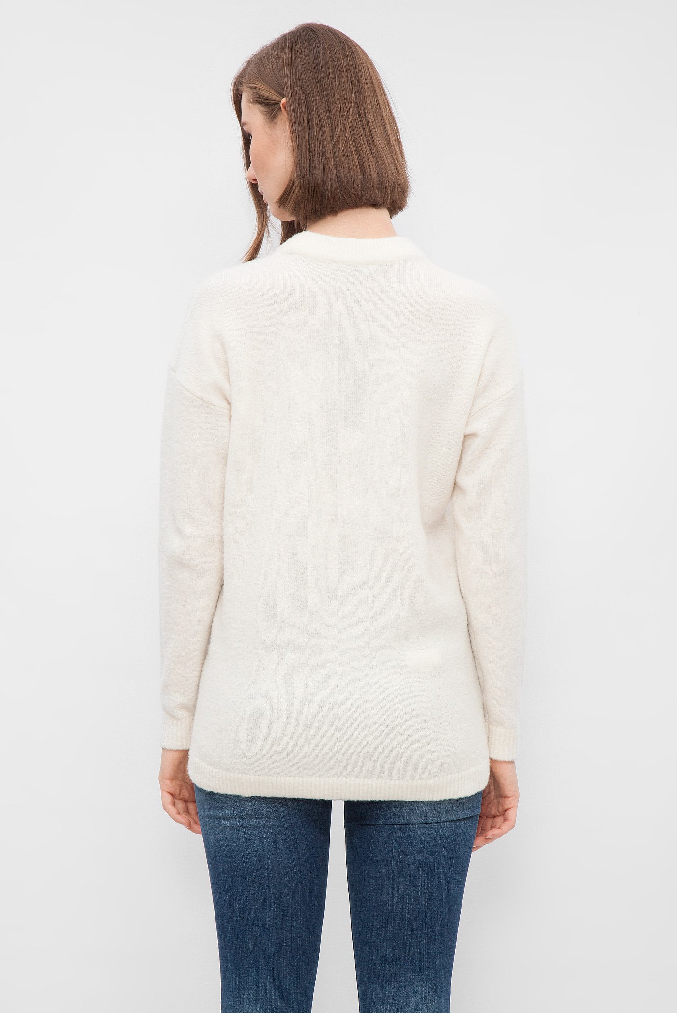 Женский белый джемпер 3