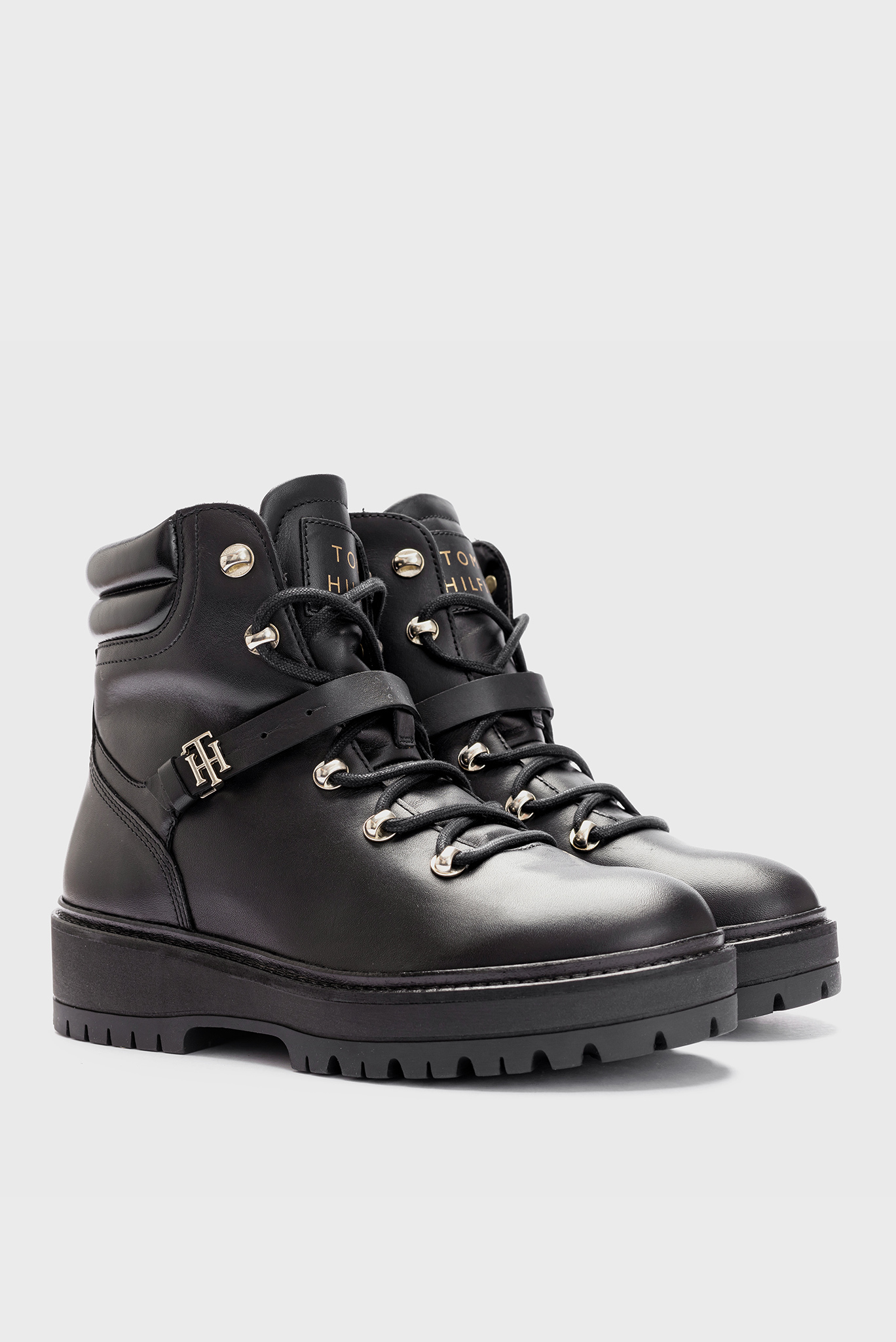 Ботинки POLISHED LEATHER FLAT BOOT Tommy Hilfiger Ботинки POLISHED LEATHER FLAT BOOT 3