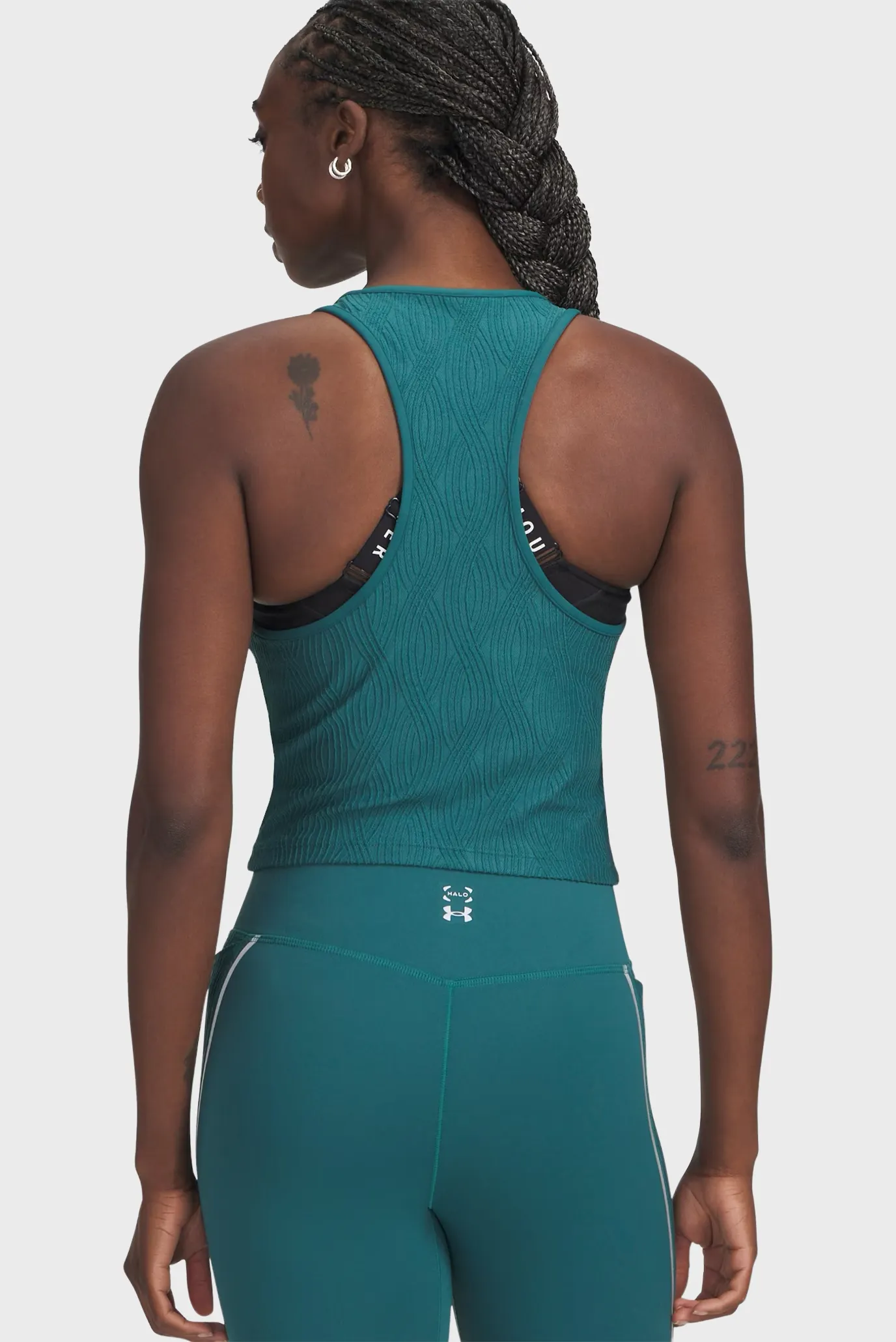 Майка UA Halo Jacquard Knit Tank-GRN 3