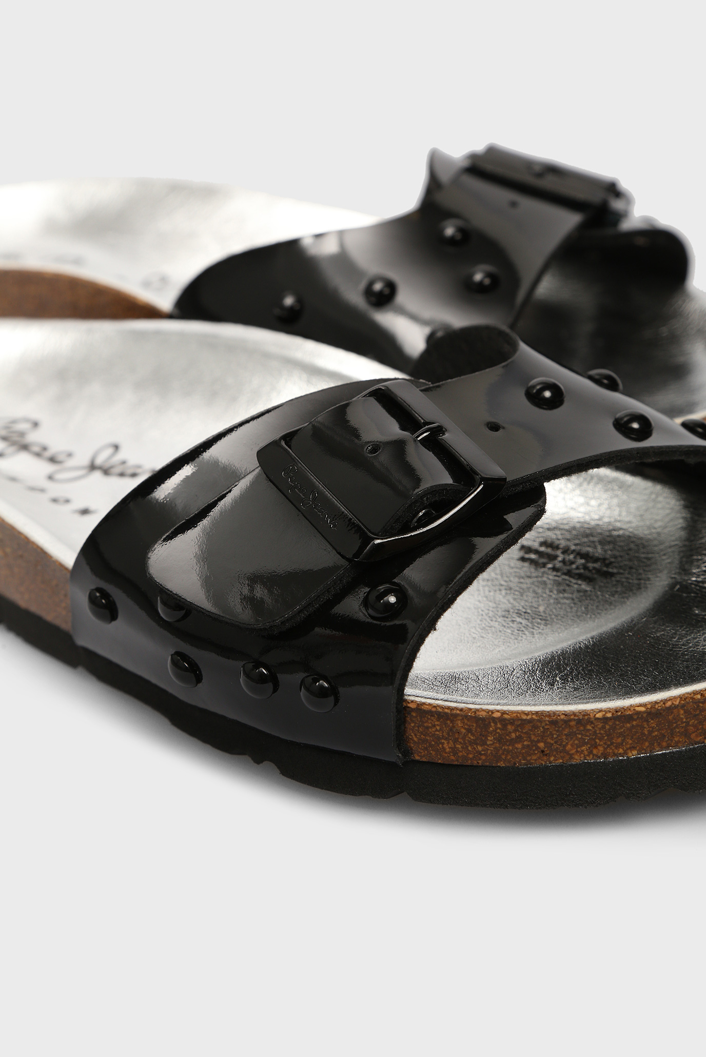 Женские черные слайдеры OBAN STUDS 10