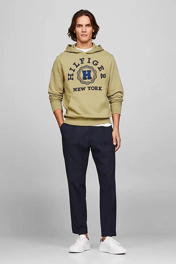 Худи HILFIGER COIN LINEN HOODY