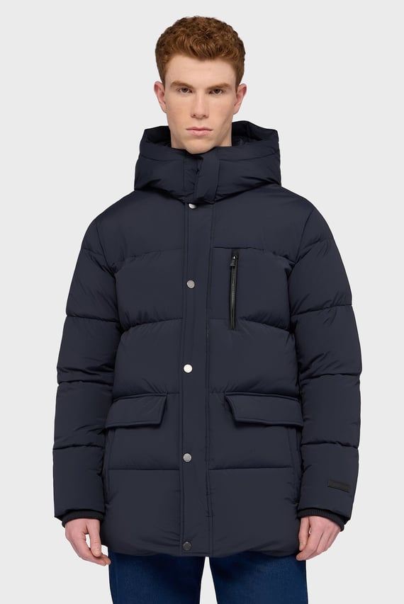 Куртка зимняя MO805N12 SORONA PUFFER HOODY - LAMINATED NYLON Trussardi