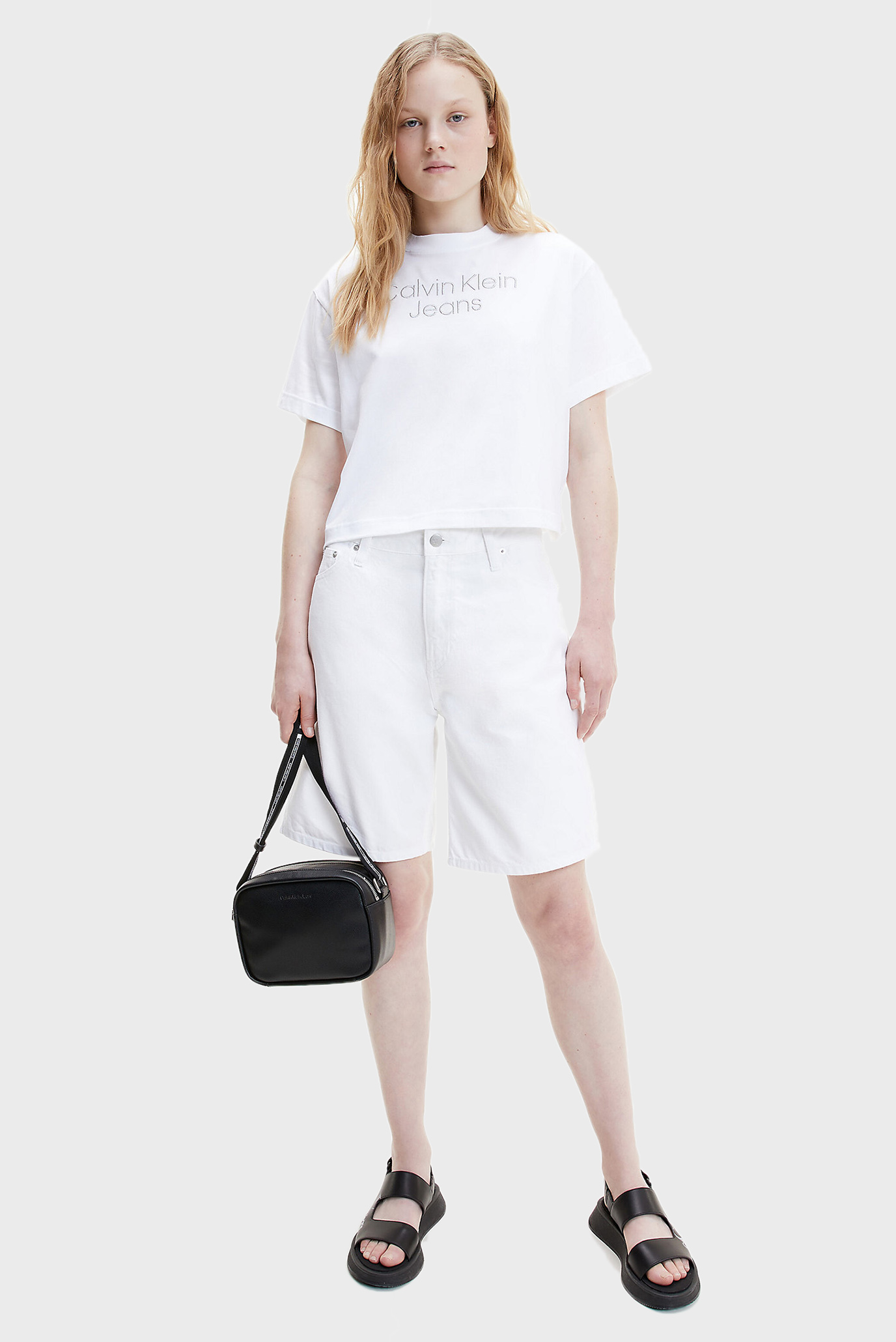 Женские светло-голубые джинсовые шорты 90s STRAIGHT 4