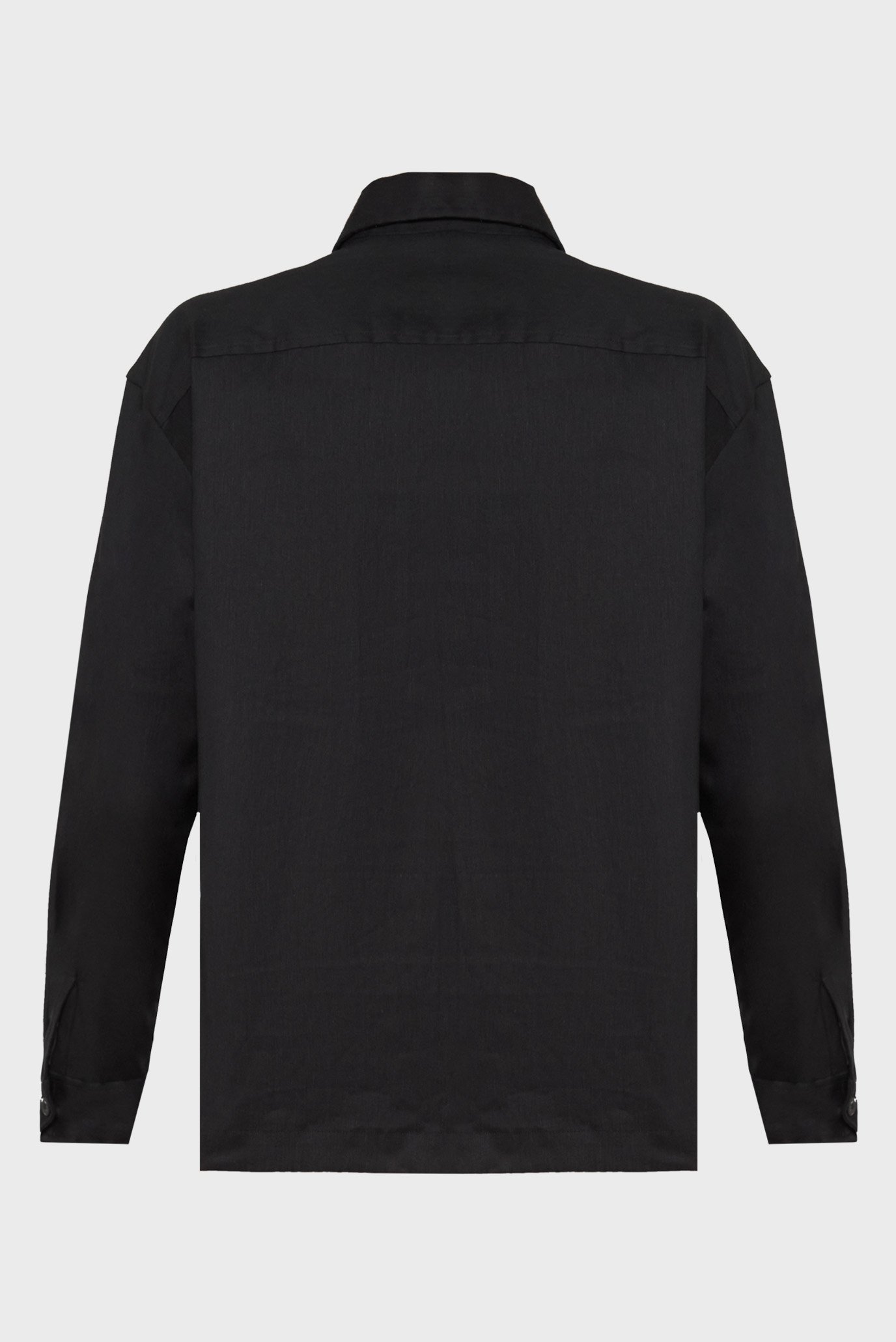 Мужская черная рубашка STRETCH OVERSHIRT 2