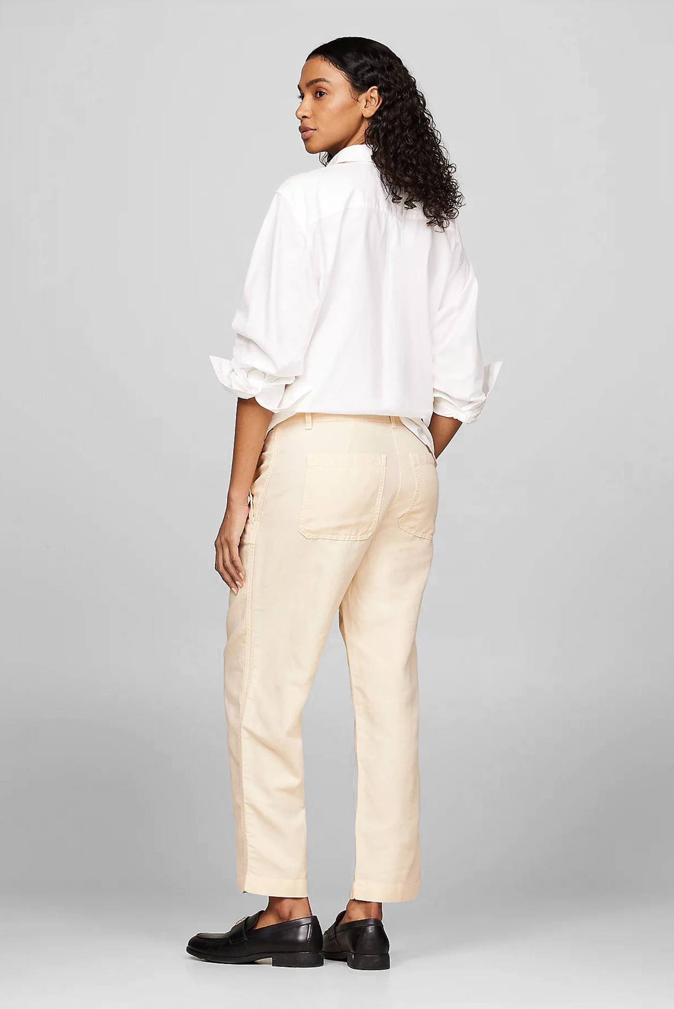 Штаны COTTON LINEN SLIM STRAIGHT PANT 3