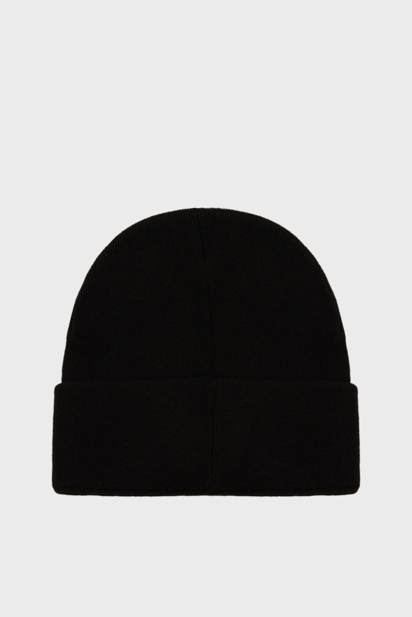 Мужская черная шерстяная шапка THICK EMBROIDERY BEANIE 3