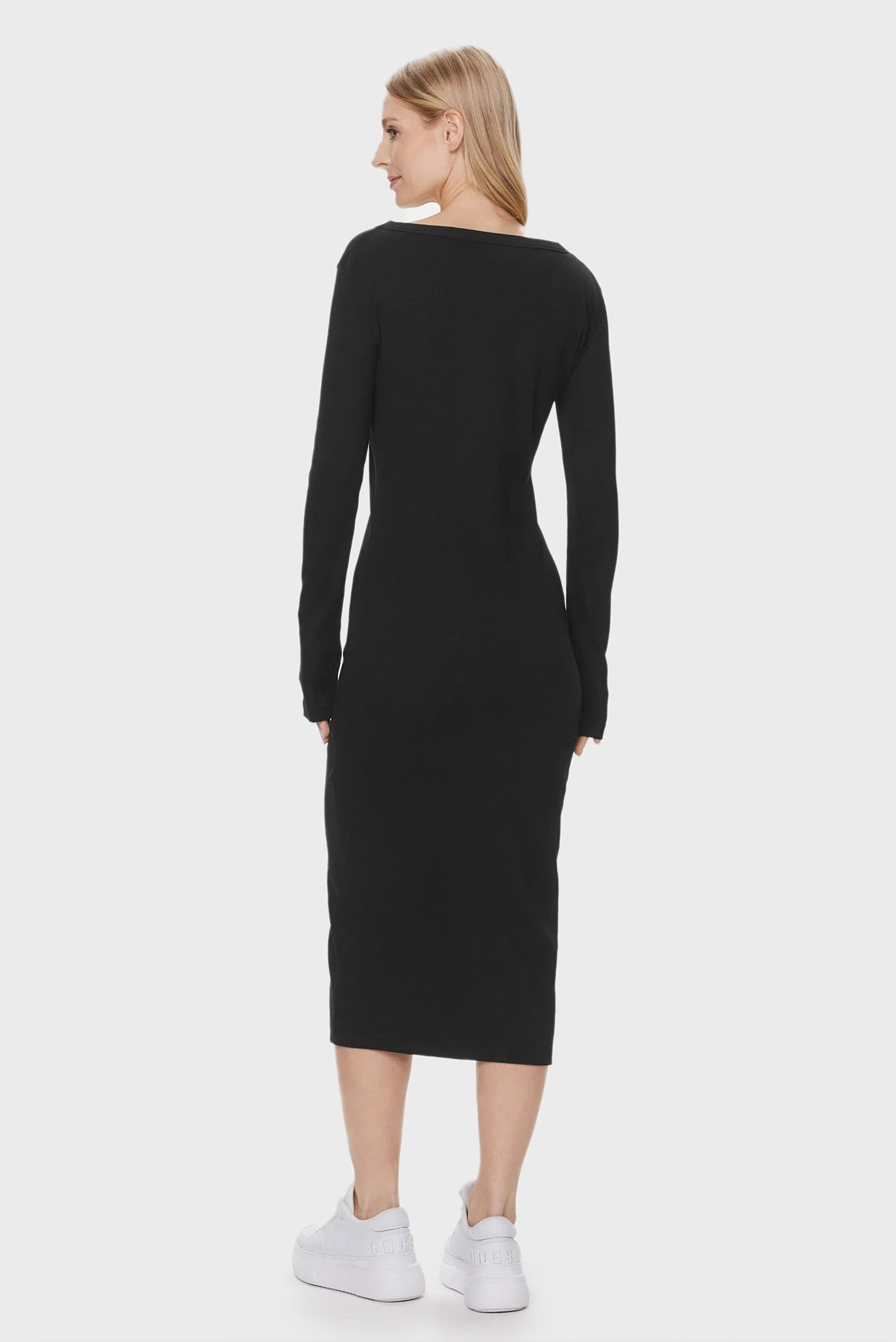 Платье LABEL LONG SLEEVE RIB DRESS 3
