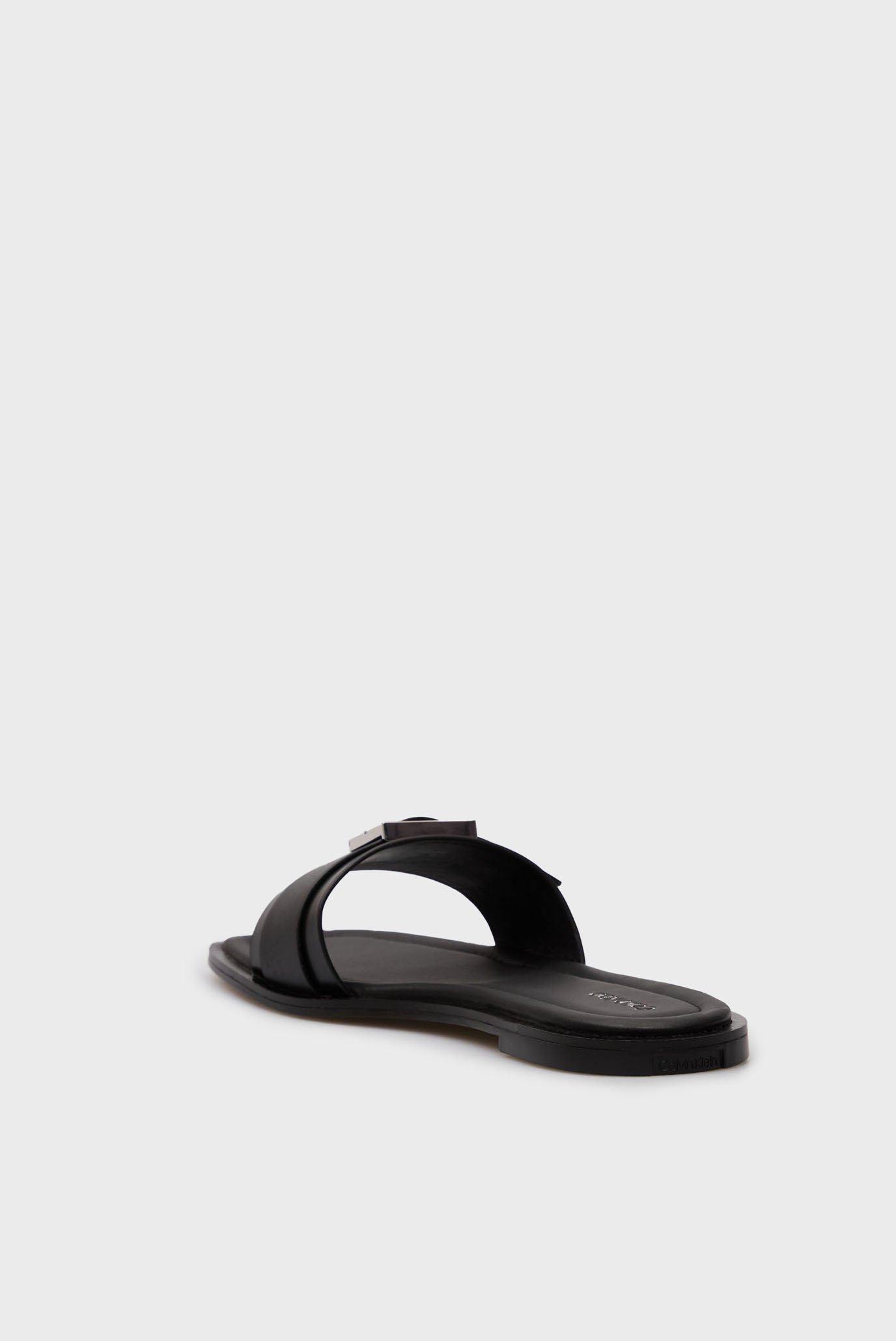 Женские черные кожаные слайдеры FLAT SLIDECalvin Klein Женские черные кожаные слайдеры FLAT SLIDE 5