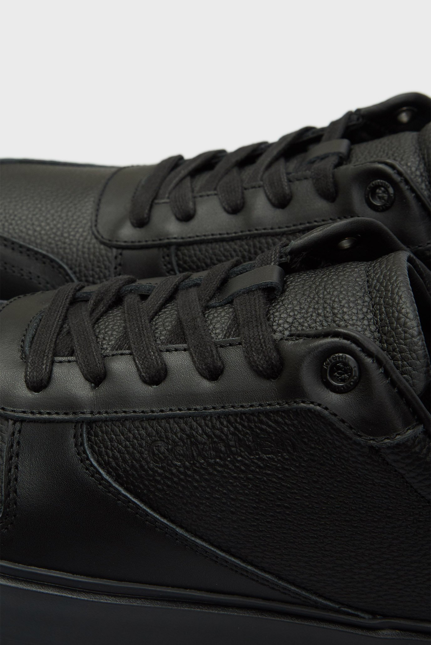 Мужские черные кожаные сникерсы LOW TOP LACE UP BSKT LTH 2