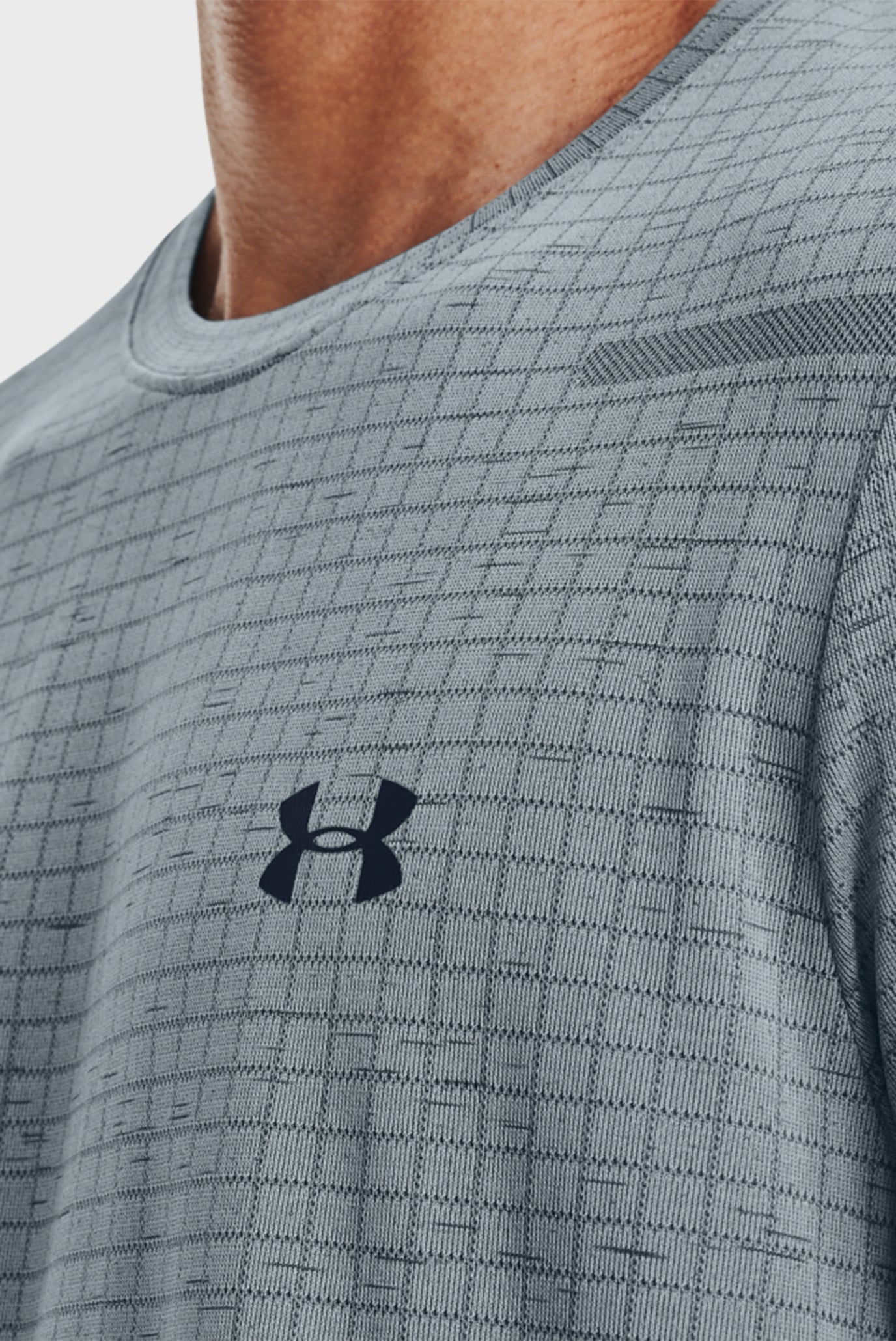 Мужская серая футболка в клетку UA Seamless Grid SS 10