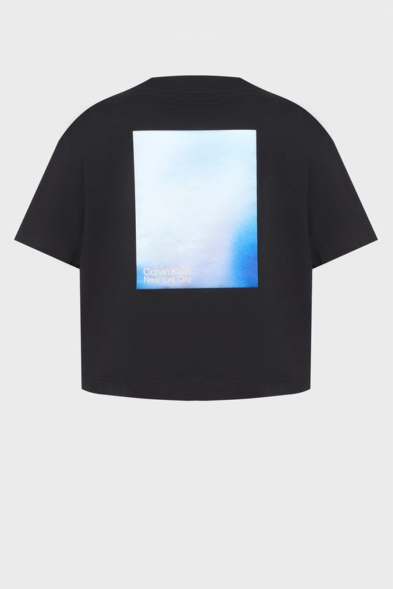 Женская черная футболка FASHION FIT GRADATION