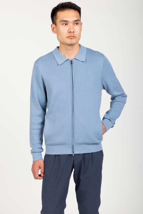Кардиган FINE ZIG ZAG STRUCTURE OVERSHIRT