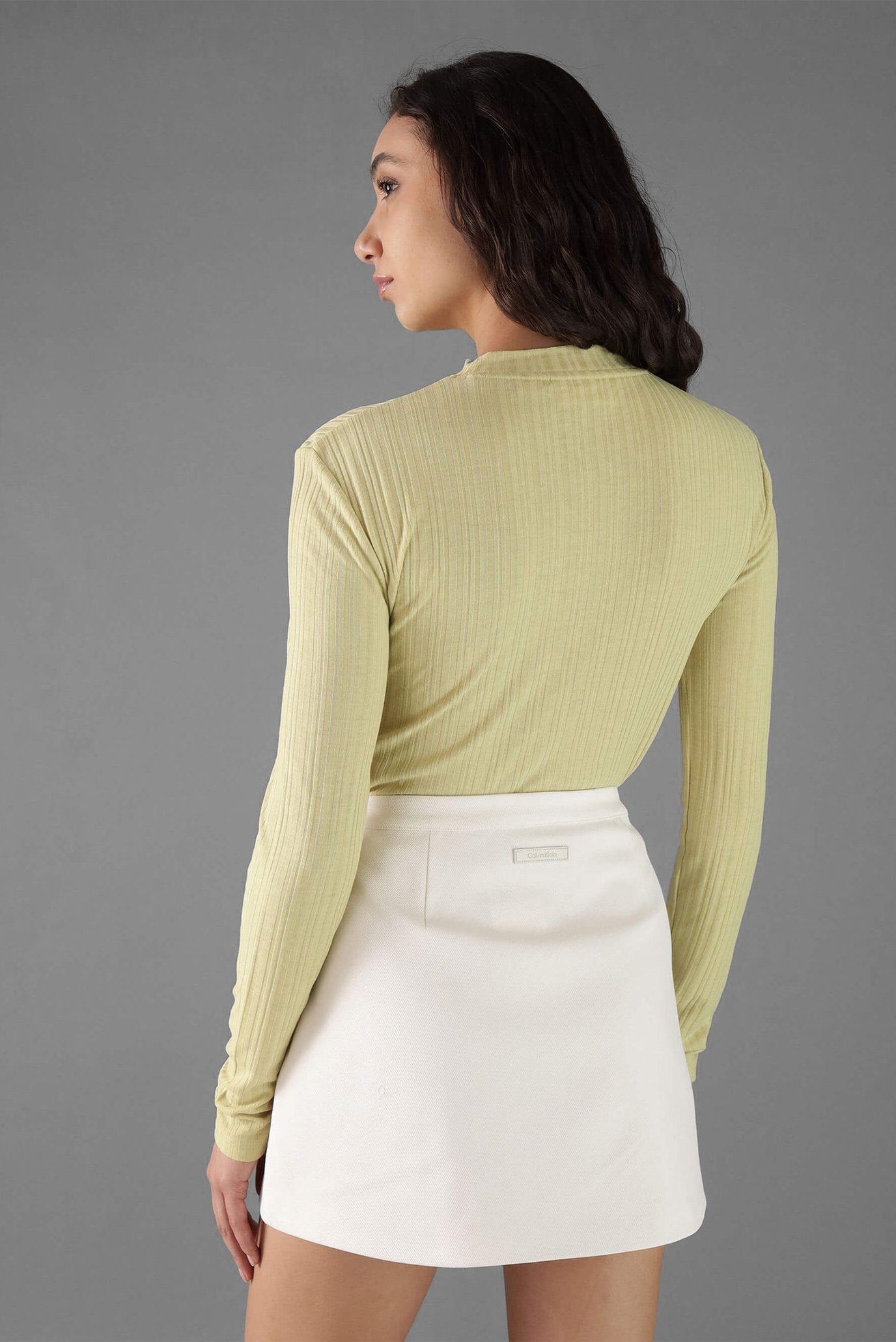 Топ SEMI SHEER RIB LS SLIM TOPCalvin Klein Jeans Топ SEMI SHEER RIB LS SLIM TOP 3