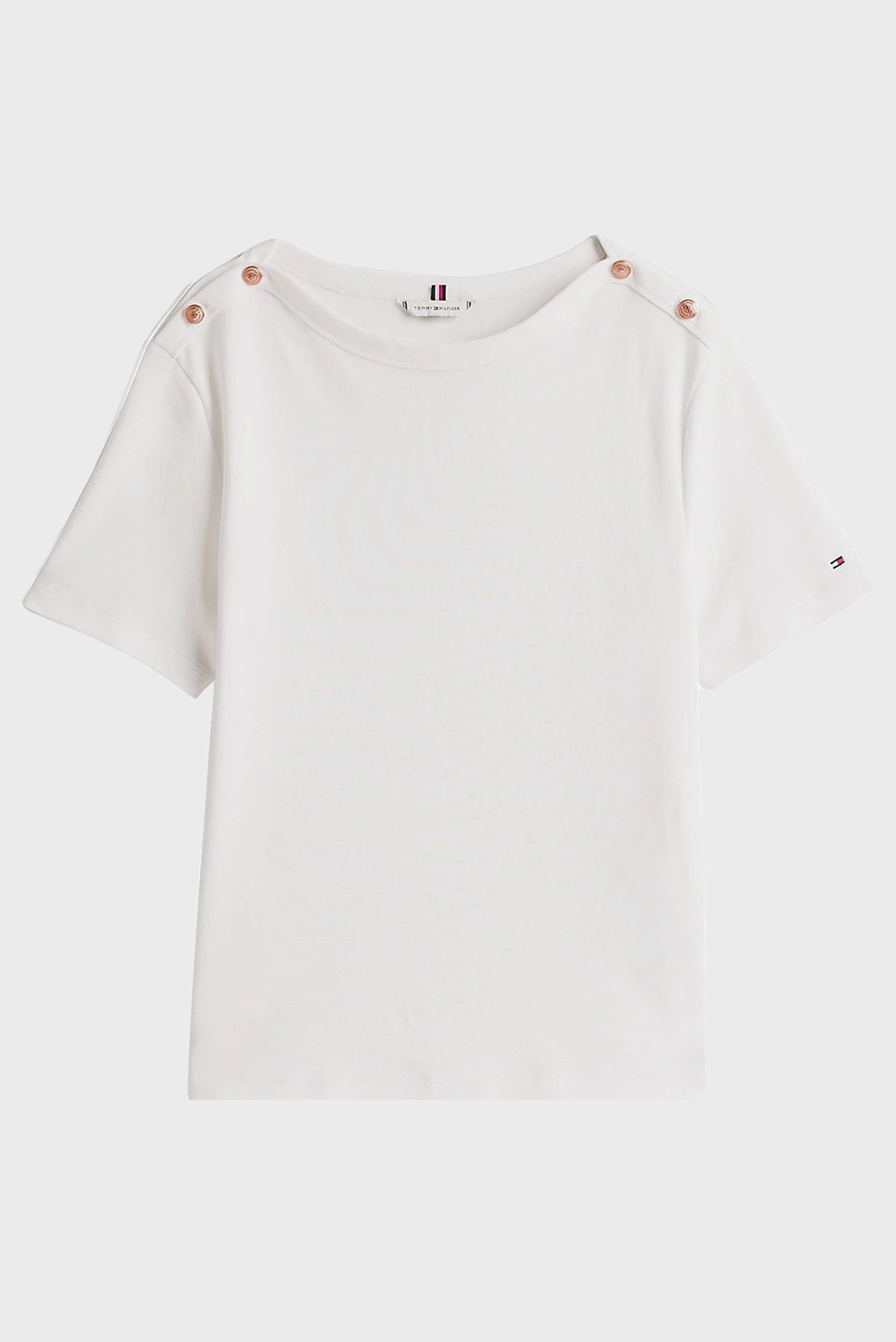 Женская белая футболка REG STRIPE GOLD 5