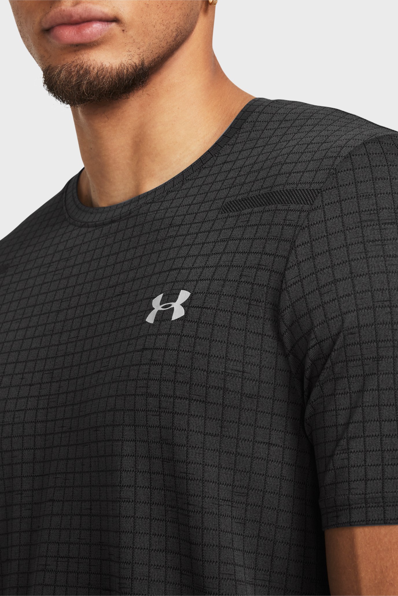 Мужская серая футболка в клетку Vanish Seamless Grid 4