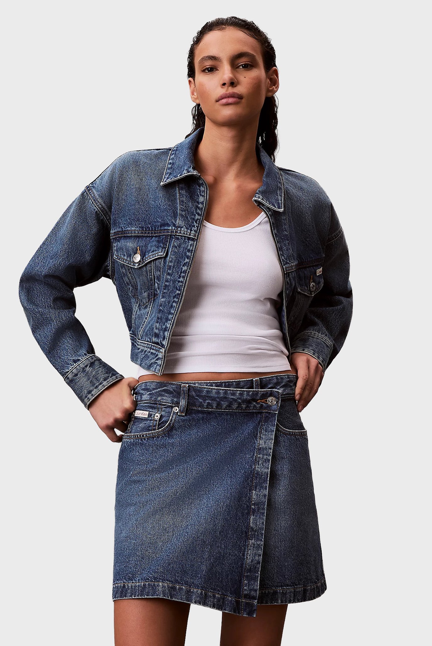 Юбка DENIM MINI WRAP SKIRT COLD SPRIN 1