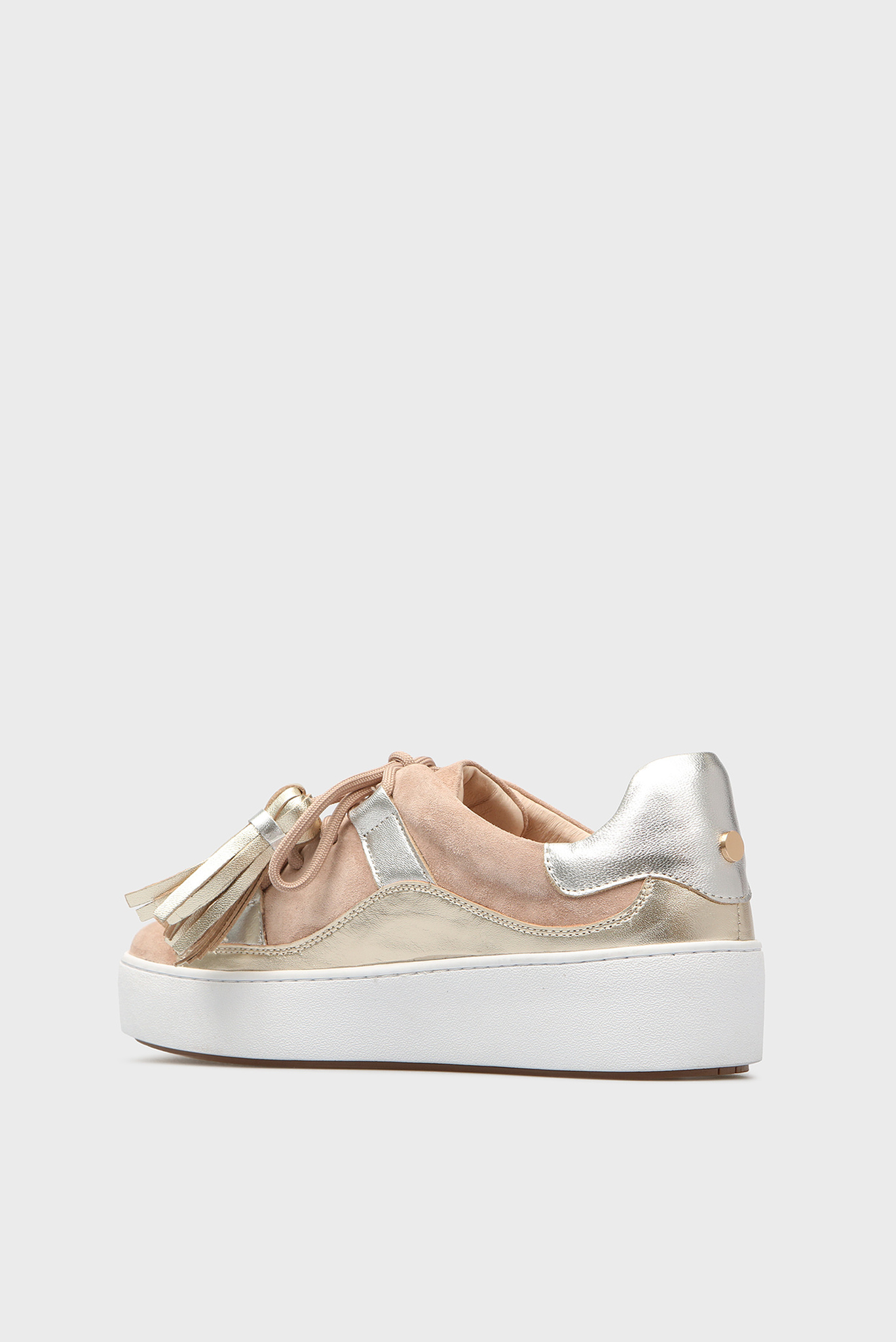 Женские бежевые замшевые сникеры Jizele 4