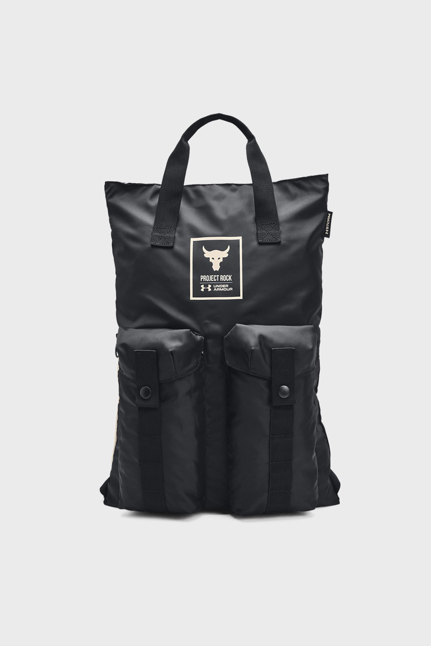 Черный рюкзак UA Project Rock Gym Sack 1