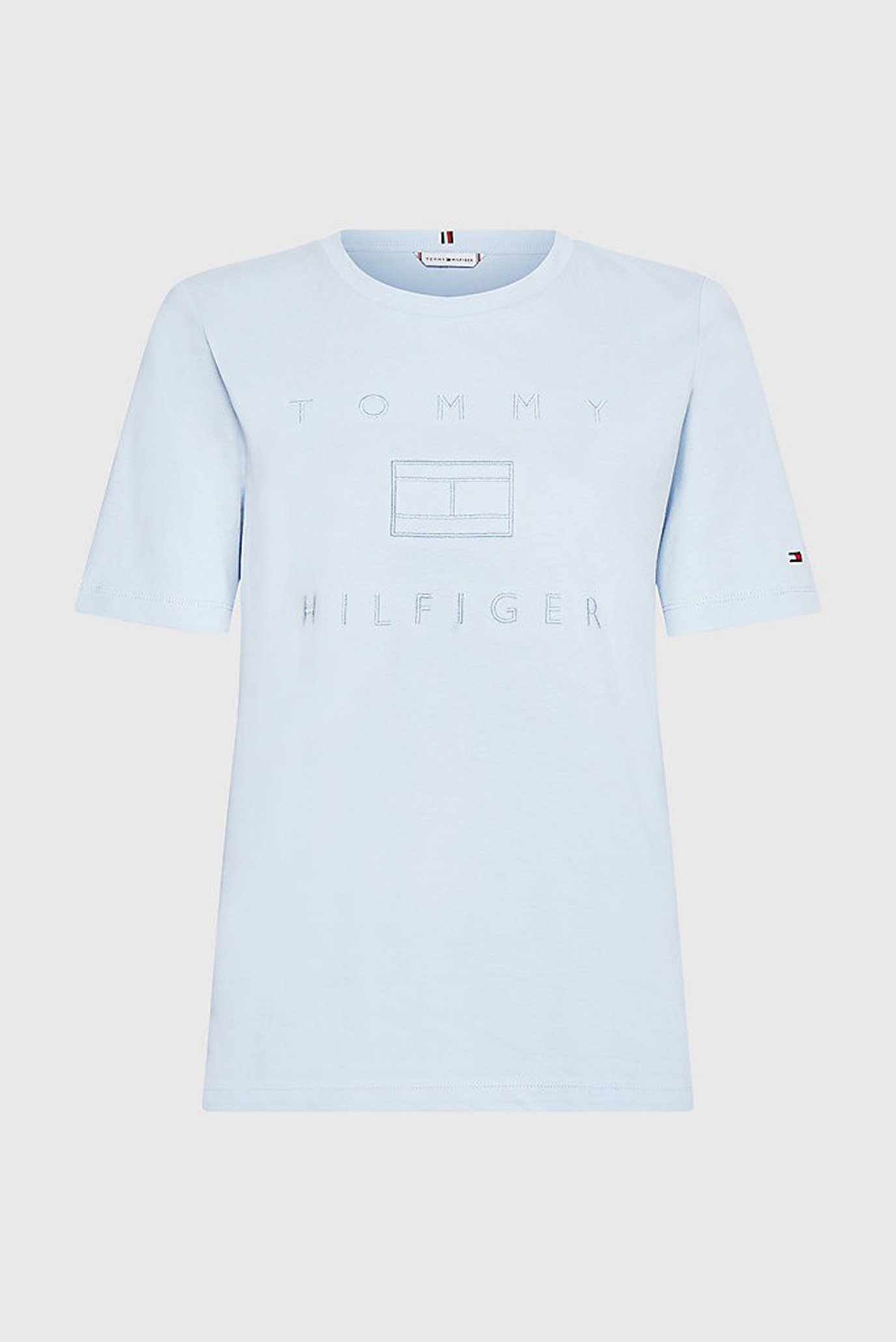 Женская голубая футболка REGULAR METALLIC C-NK Tommy Hilfiger Женская голубая футболка REGULAR METALLIC C-NK 5
