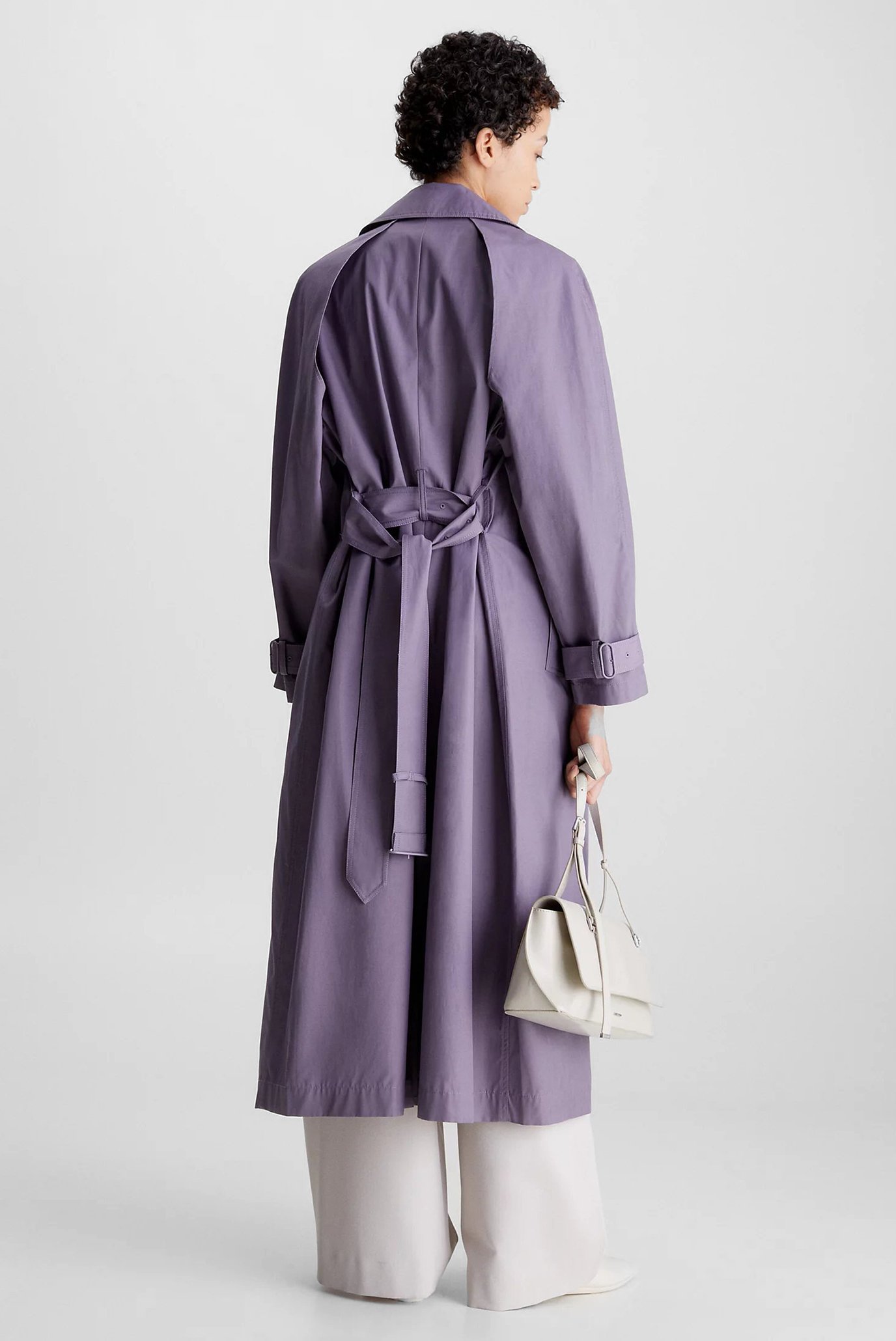 Женский фиолетовый тренч CUT OUT SHOULDER 7