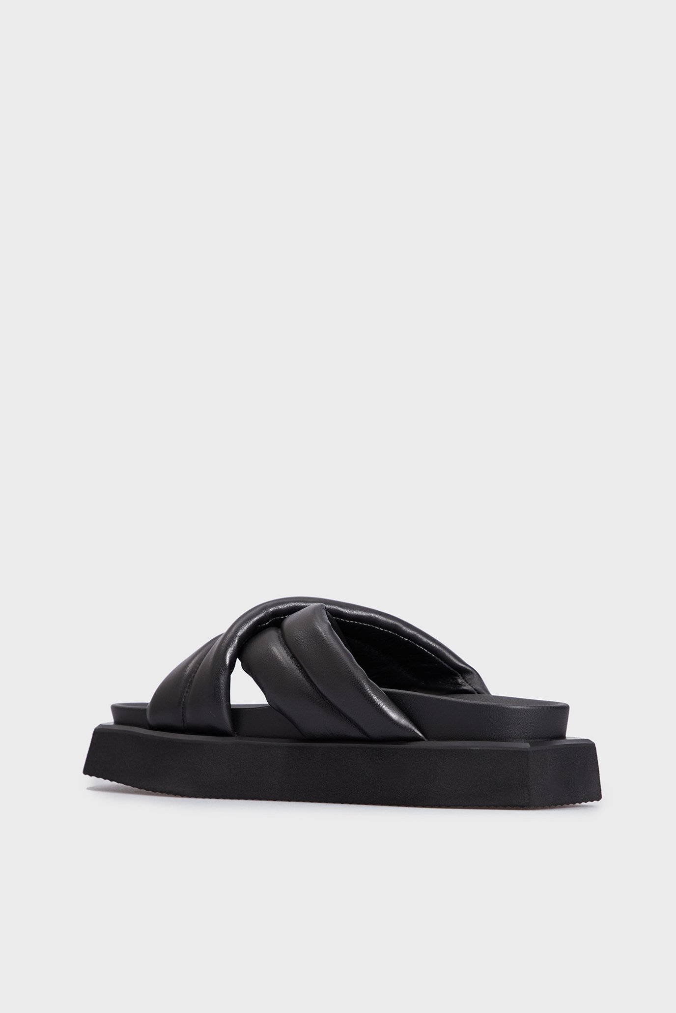 Женские черные кожаные слайдеры Betsy 5
