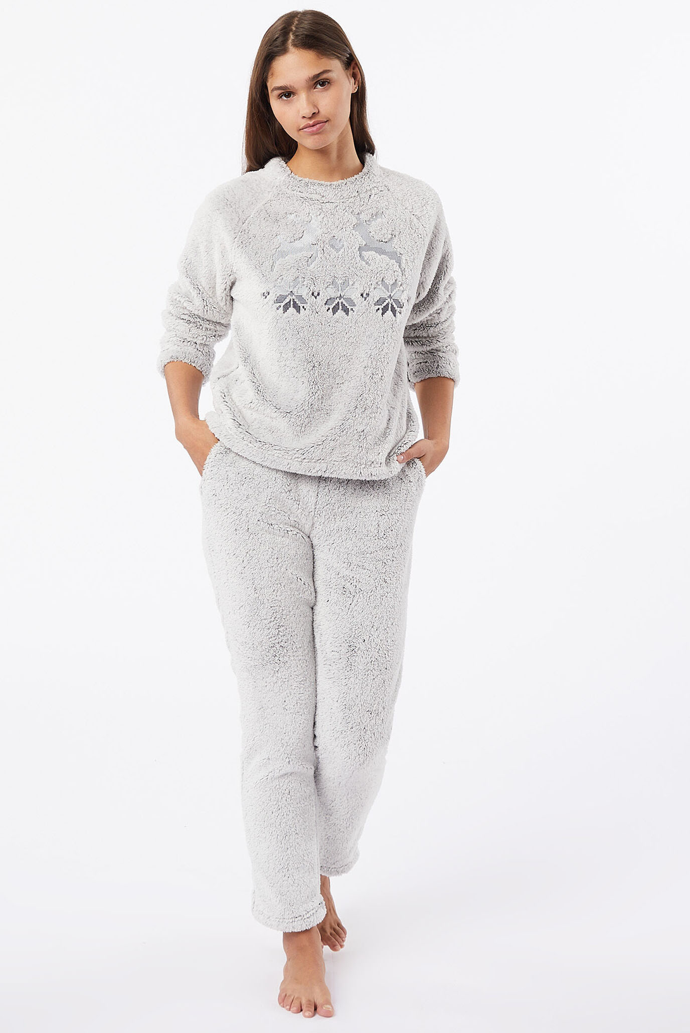 Женский серый свитшот MYDEER 5