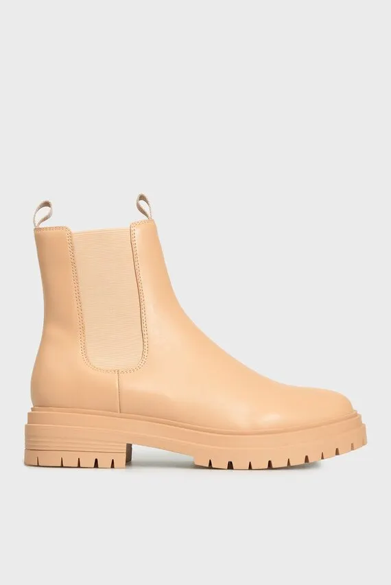 Женские бежевые кожаные челси Kenshi PRPY