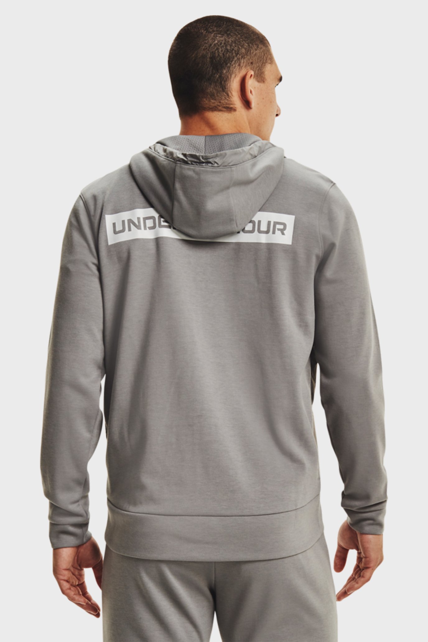 Мужское серое худи UA SUMMIT KNIT FZ HOODIE 3