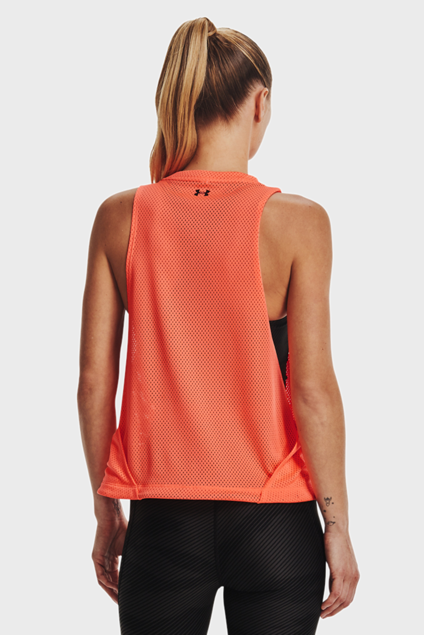 Женская оранжевая майка UA Pjt Rock Mesh Tank Under Armour Женская оранжевая майка UA Pjt Rock Mesh Tank 3