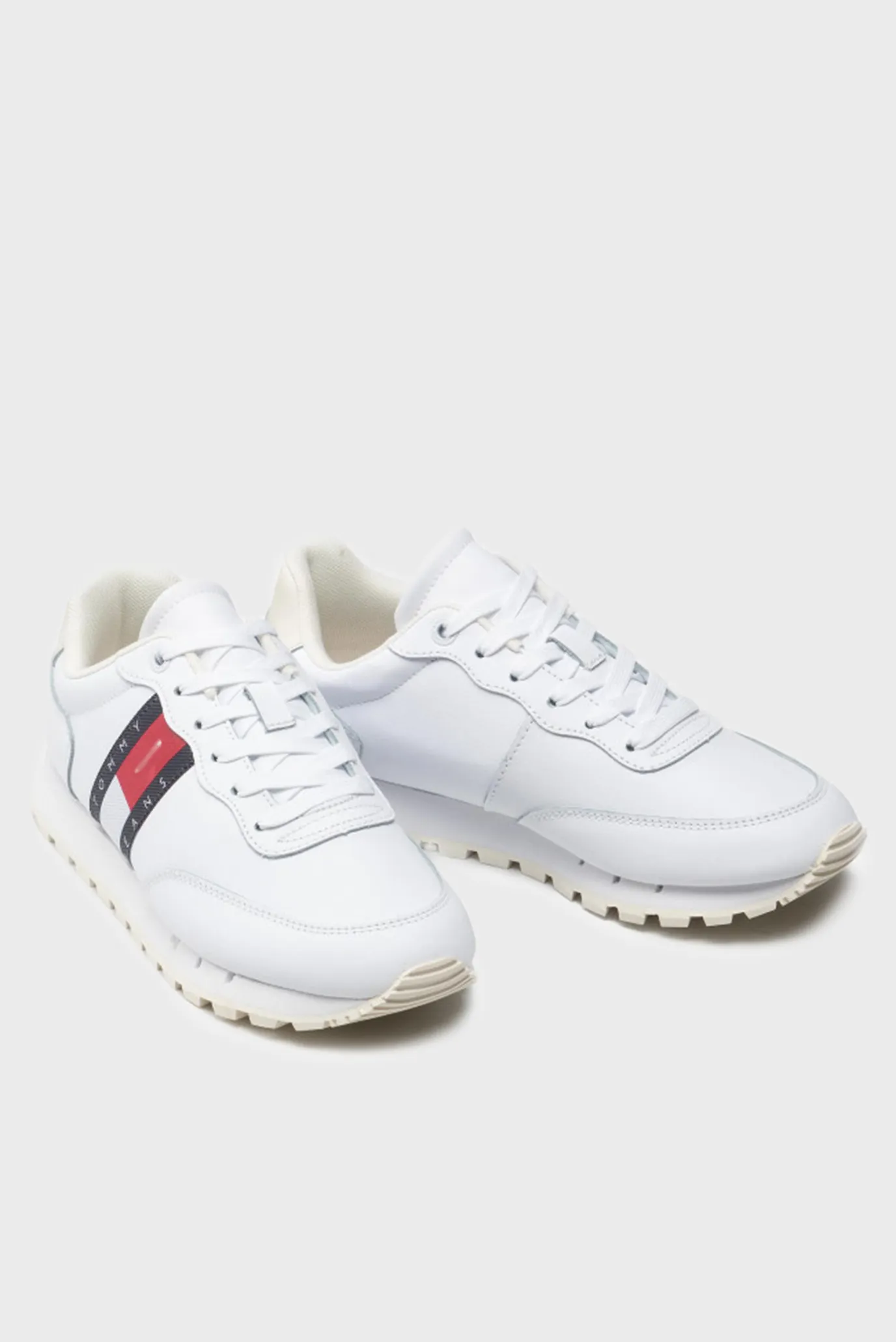 Женские белые кожаные кроссовки LEATHER RUNNER 11