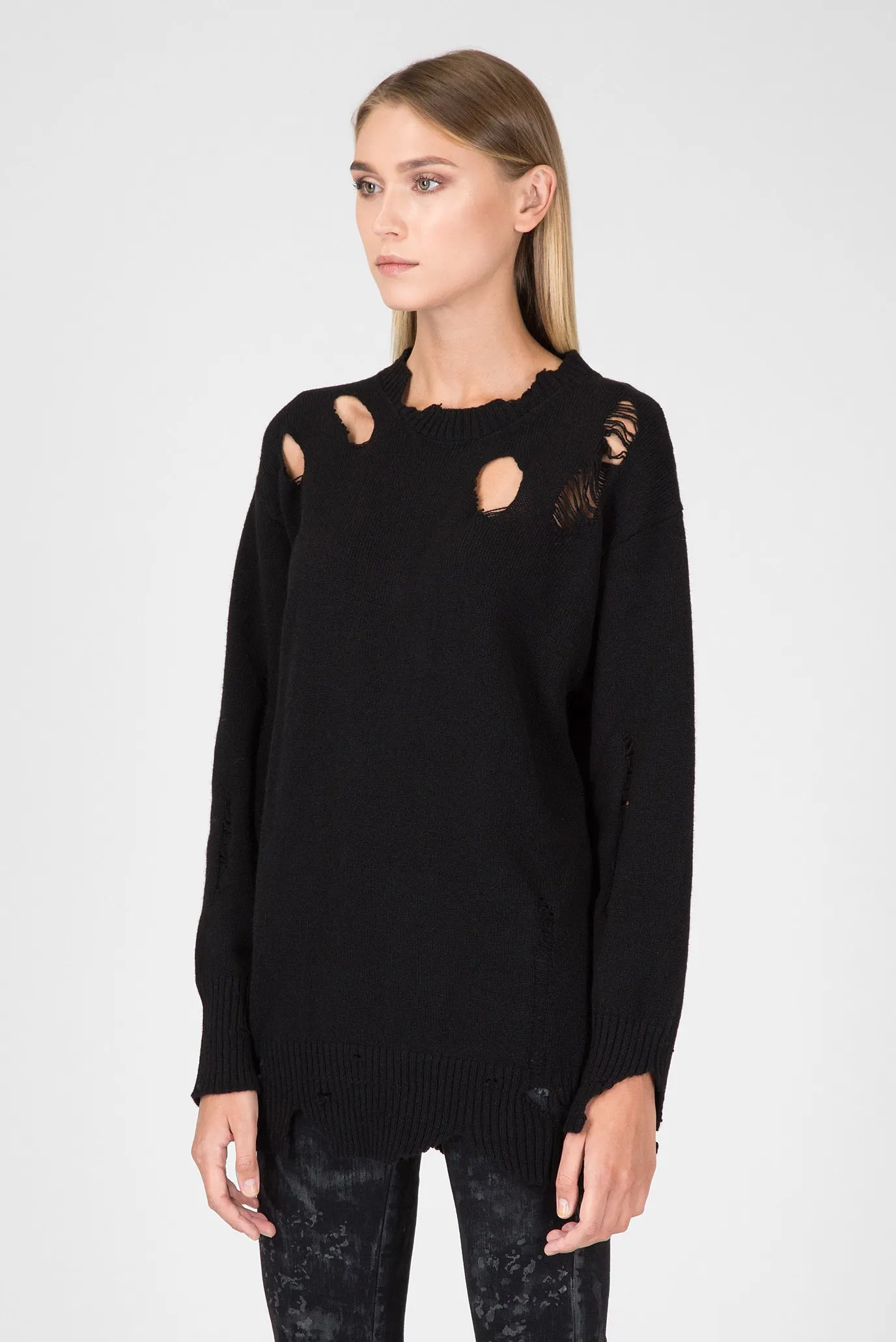 Женский черный джемпер 2