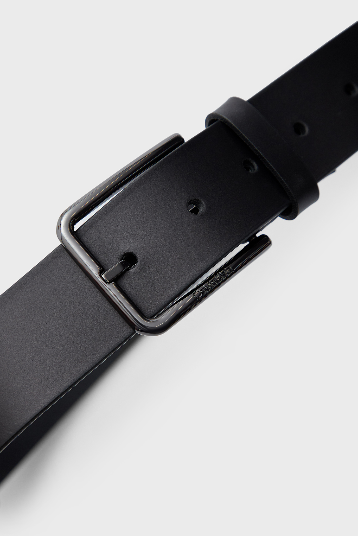 Мужской черный кожаный ремень 2