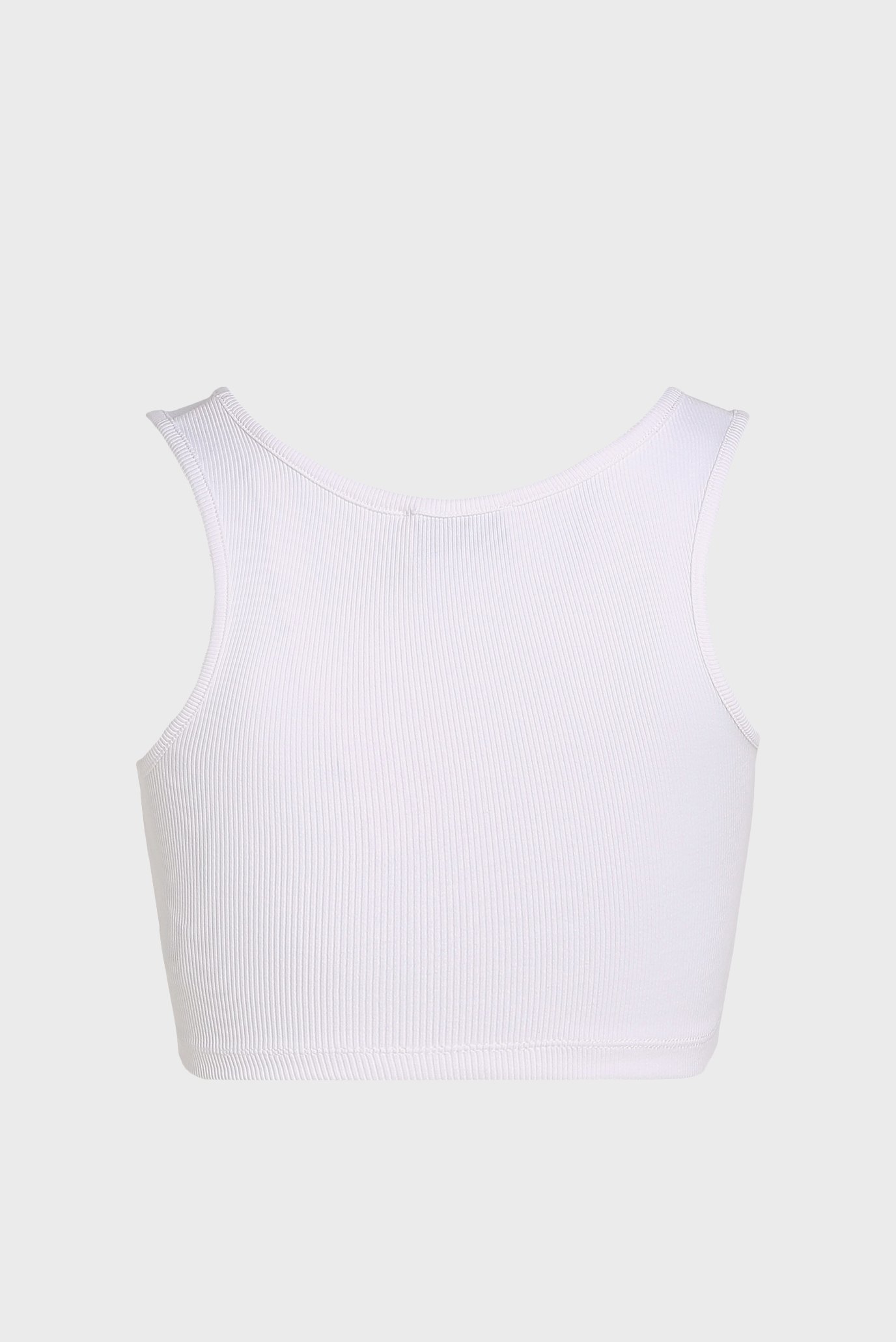 Женский белый топ WOVEN LABEL RIB BRALETTECalvin Klein Jeans Женский белый топ WOVEN LABEL RIB BRALETTE 2